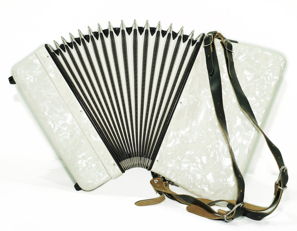 Close to New! Walther Teeny 48 Bass Lightweight Piano Accordion, German Akkordeon for Beginners Children Kids, Straps, Hard Case, 2697