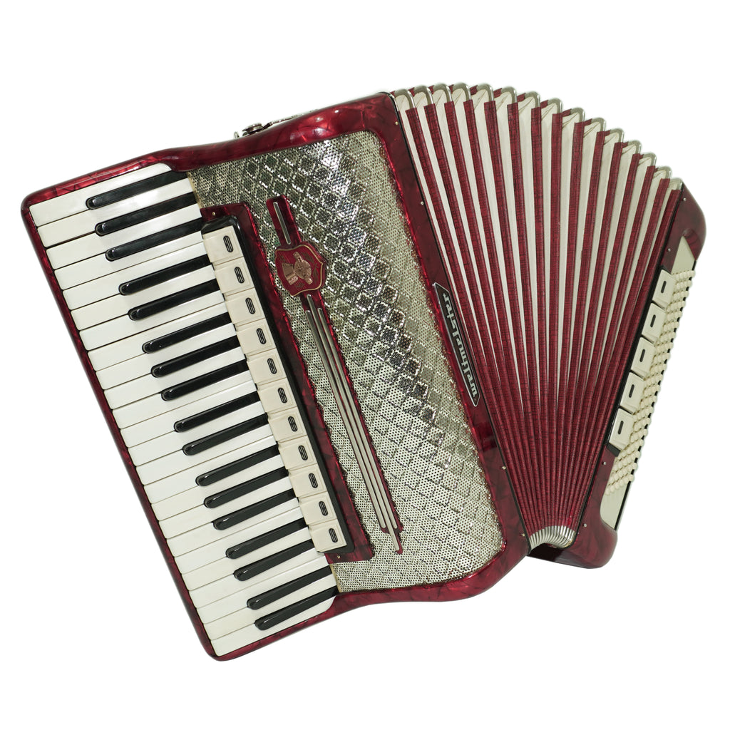 Weltmeister Accordion 120 Bass, German Full Size Keyboard Piano Accordian, New Straps and Soft Bag, 2730