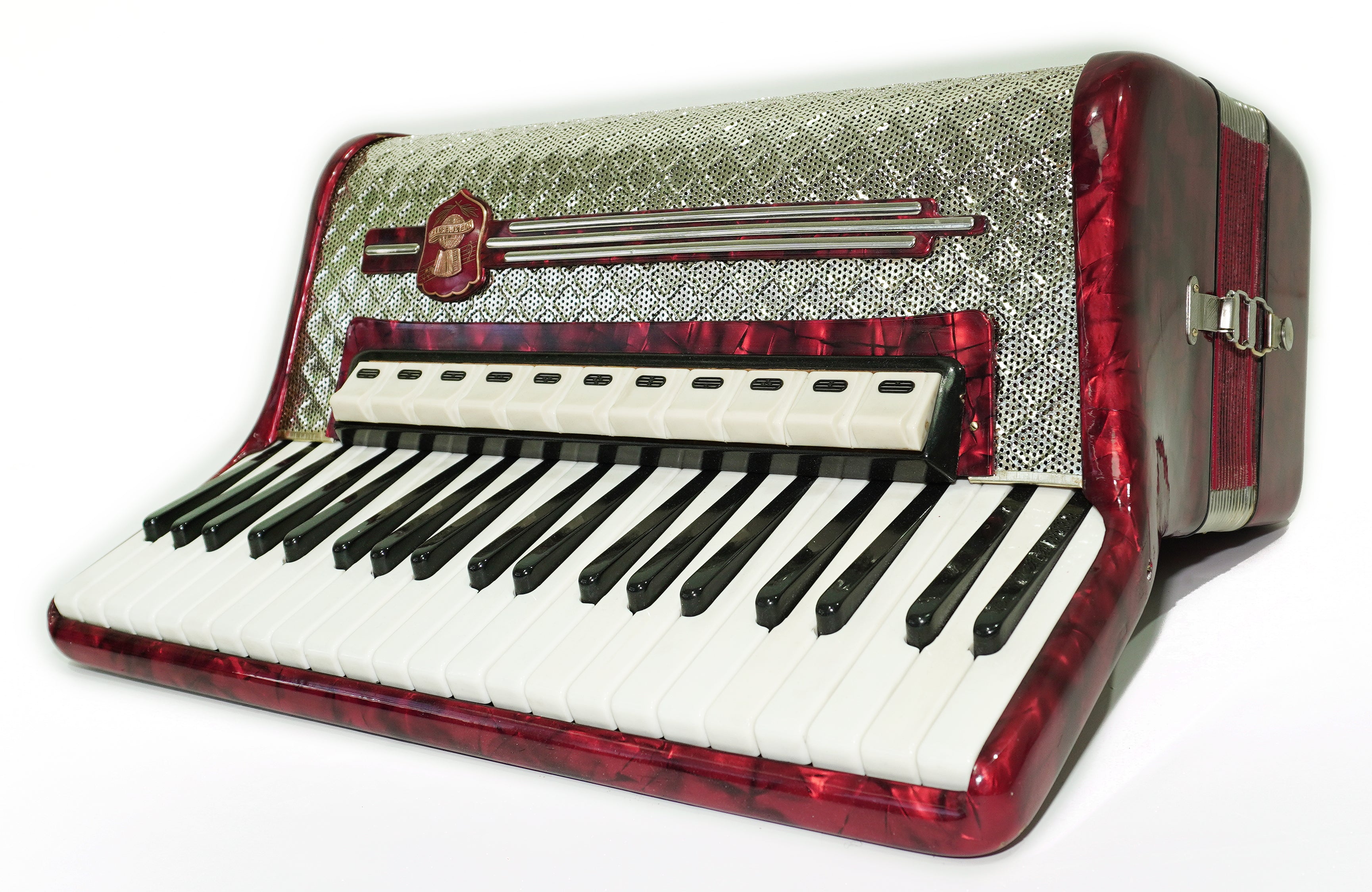 Weltmeister Accordion 120 Bass, German Full Size Keyboard Piano Accordian, New Straps and Soft Bag, 2730