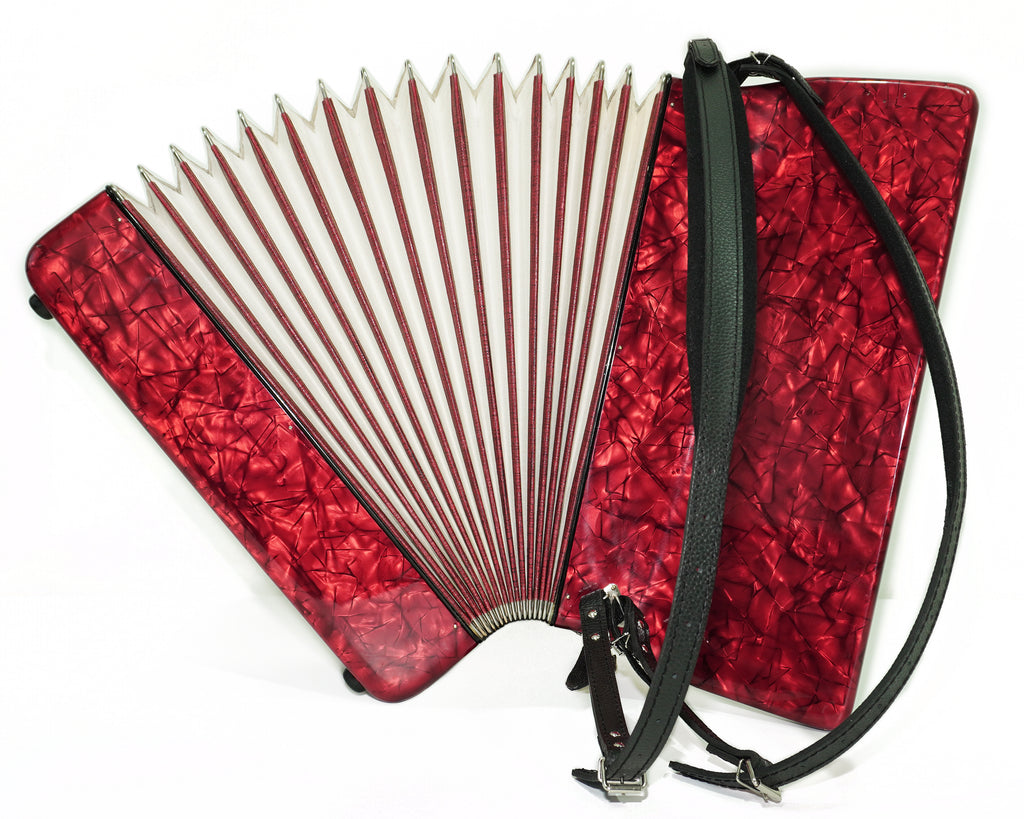 Weltmeister Accordion 120 Bass, German Full Size Keyboard Piano Accordian, New Straps and Soft Bag, 2730
