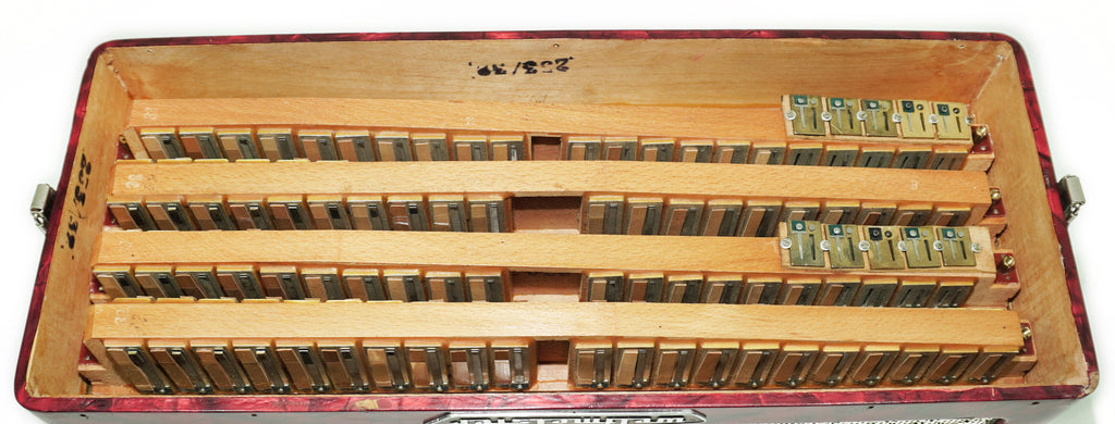 Weltmeister Accordion 120 Bass, German Full Size Keyboard Piano Accordian, New Straps and Soft Bag, 2730