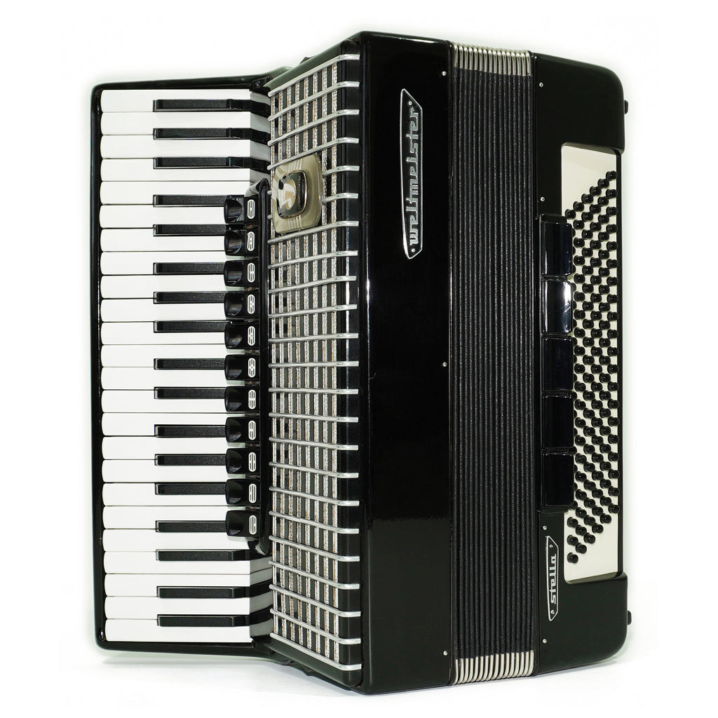 Weltmeister Stella Accordion 120 Bass, German Full Size Keyboard Piano Accordian, New Straps and Soft Bag for Gift, 2703