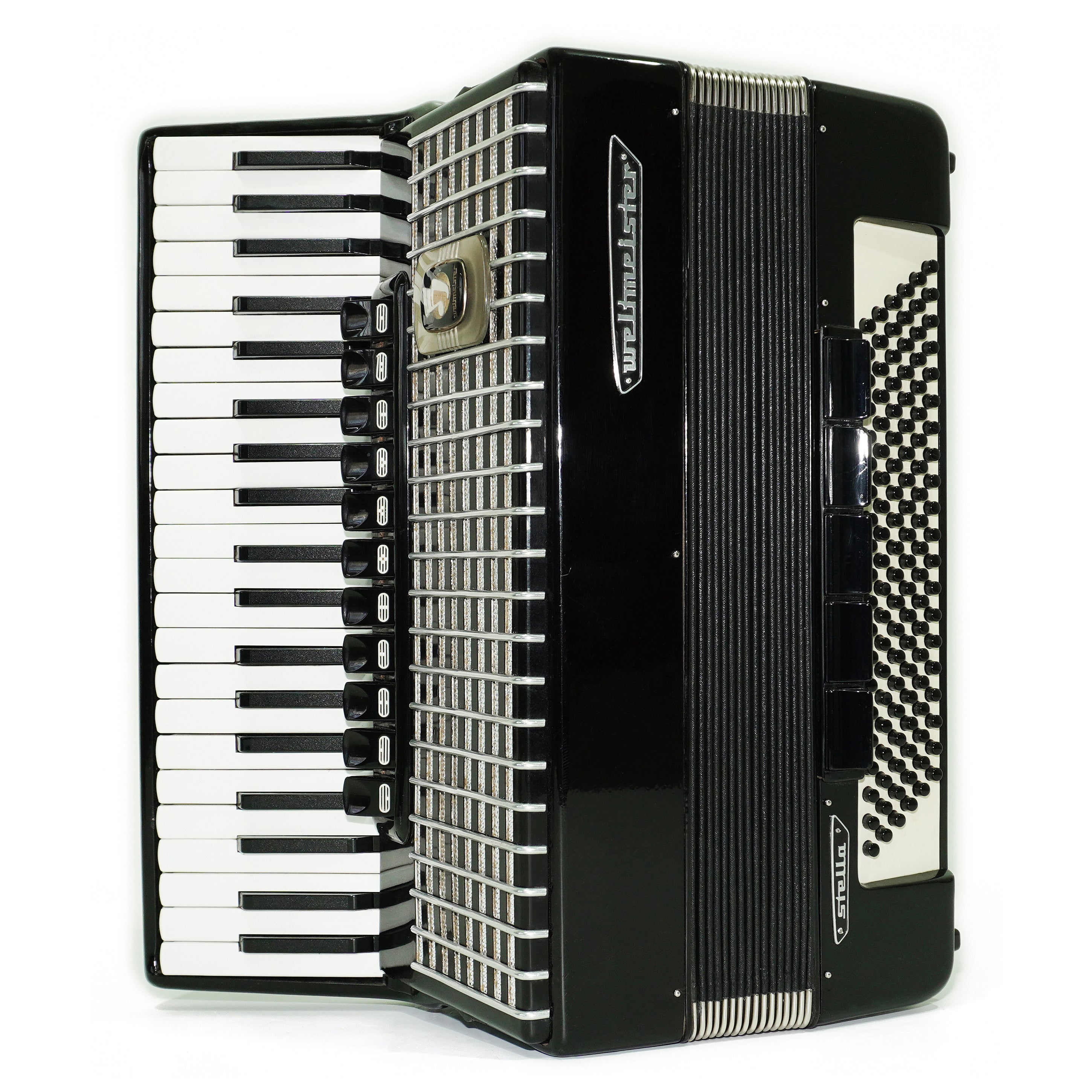 Weltmeister Stella Accordion 120 Bass, German Full Size Keyboard Piano Accordian, New Straps and Soft Bag for Gift, 2703