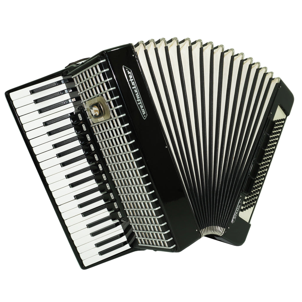Weltmeister Stella Accordion 120 Bass, German Full Size Keyboard Piano Accordian, New Straps and Soft Bag for Gift, 2703