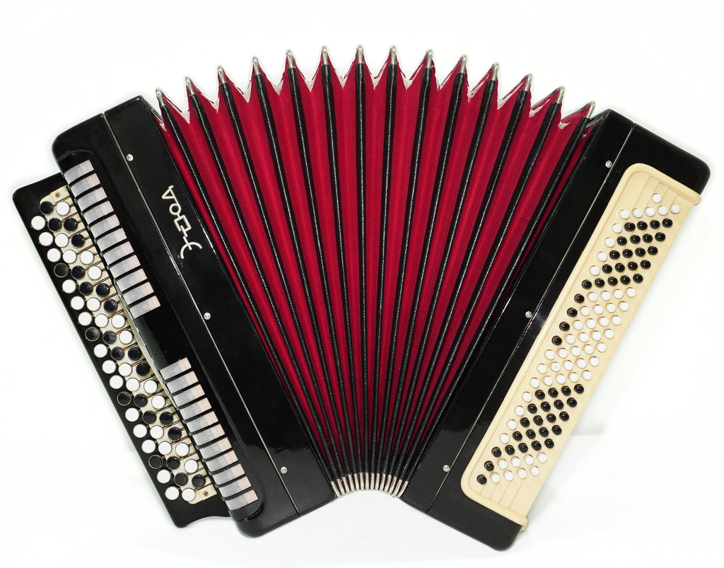 Tulskiy Russian Bayan Etude, 3 Row Chromatic Button Accordion, B System, New Straps and Soft Bag, Soviet Garmoshka Tula, 2700