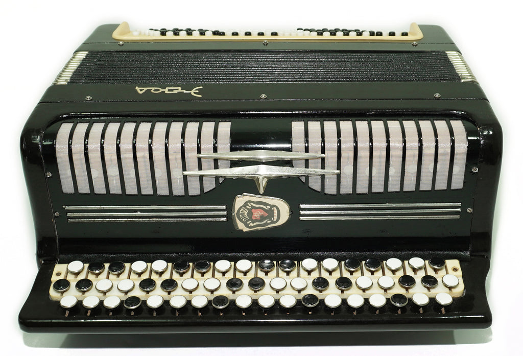 Tulskiy Russian Bayan Etude, 3 Row Chromatic Button Accordion, B System, New Straps and Soft Bag, Soviet Garmoshka Tula, 2700