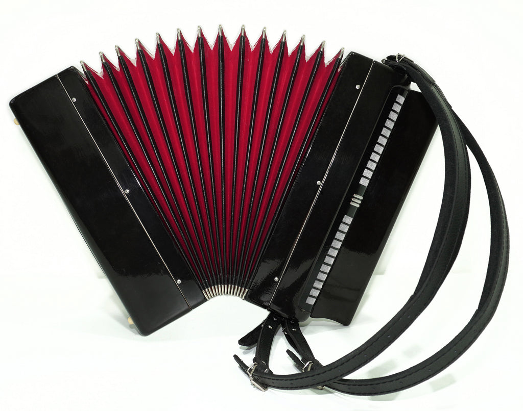 Tulskiy Russian Bayan Etude, 3 Row Chromatic Button Accordion, B System, New Straps and Soft Bag, Soviet Garmoshka Tula, 2700