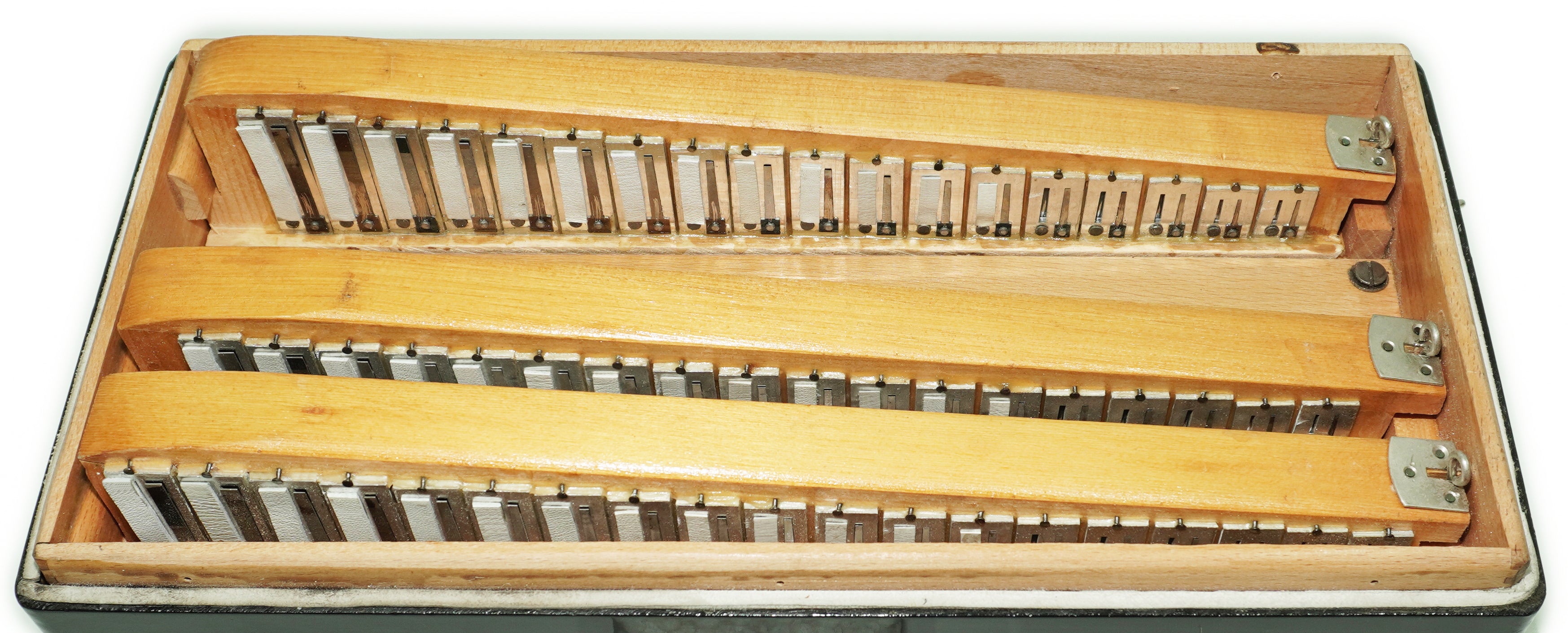 Tulskiy Russian Bayan Etude, 3 Row Chromatic Button Accordion, B System, New Straps and Soft Bag, Soviet Garmoshka Tula, 2700
