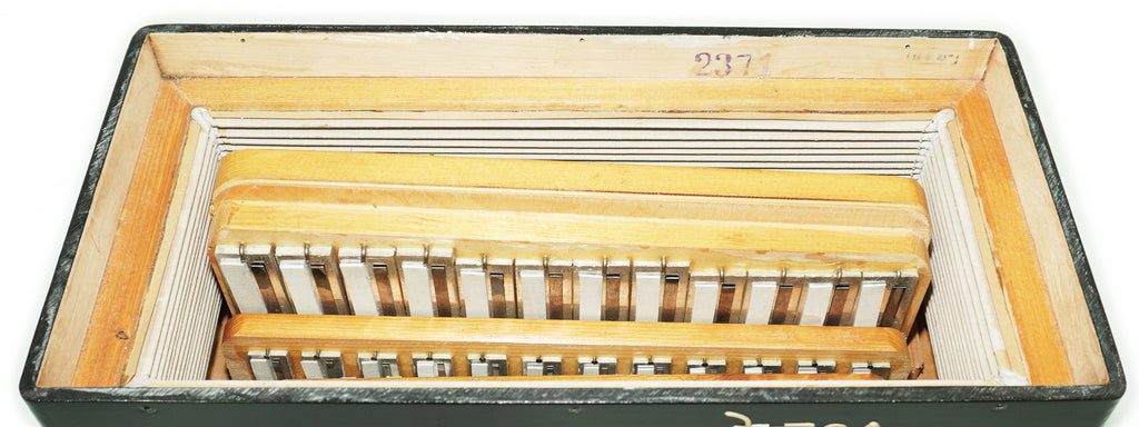 Tulskiy Russian Bayan Etude, 3 Row Chromatic Button Accordion, B System, New Straps and Soft Bag, Soviet Garmoshka Tula, 2700