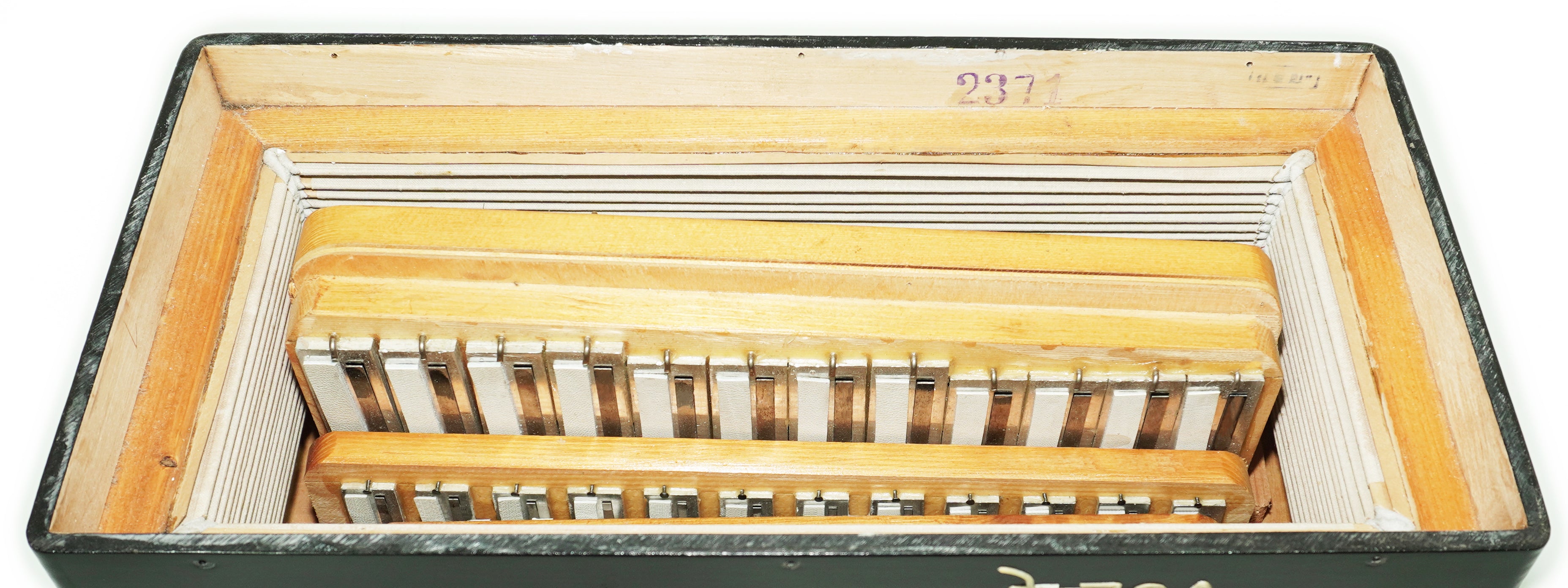 Tulskiy Russian Bayan Etude, 3 Row Chromatic Button Accordion, B System, New Straps and Soft Bag, Soviet Garmoshka Tula, 2700