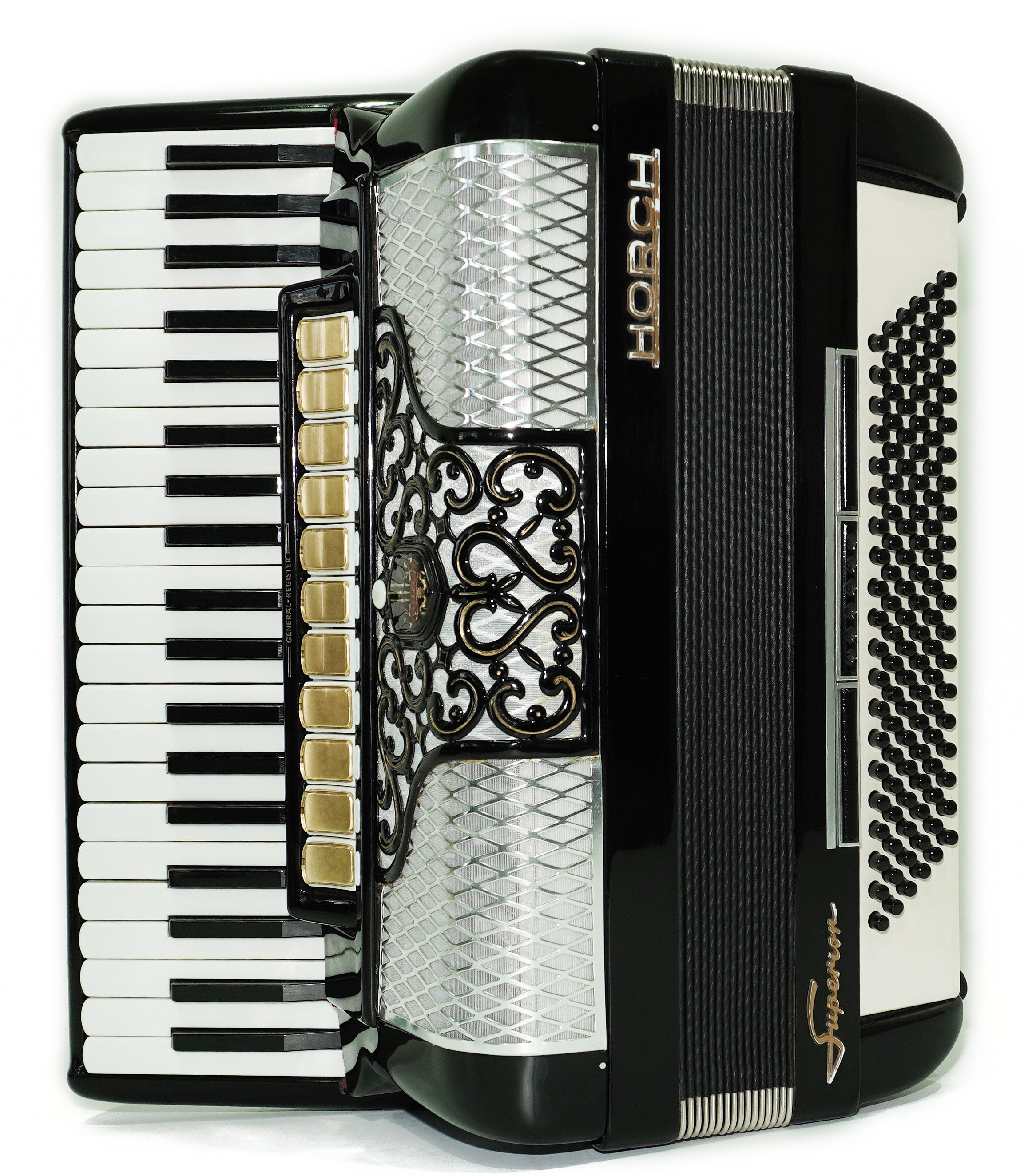 Full Size Horch Accordion 120 Bass, Original Concert Piano Accordion, made in Germany, New Straps and Soft Bag for Gift, Musical Instrument, 2702