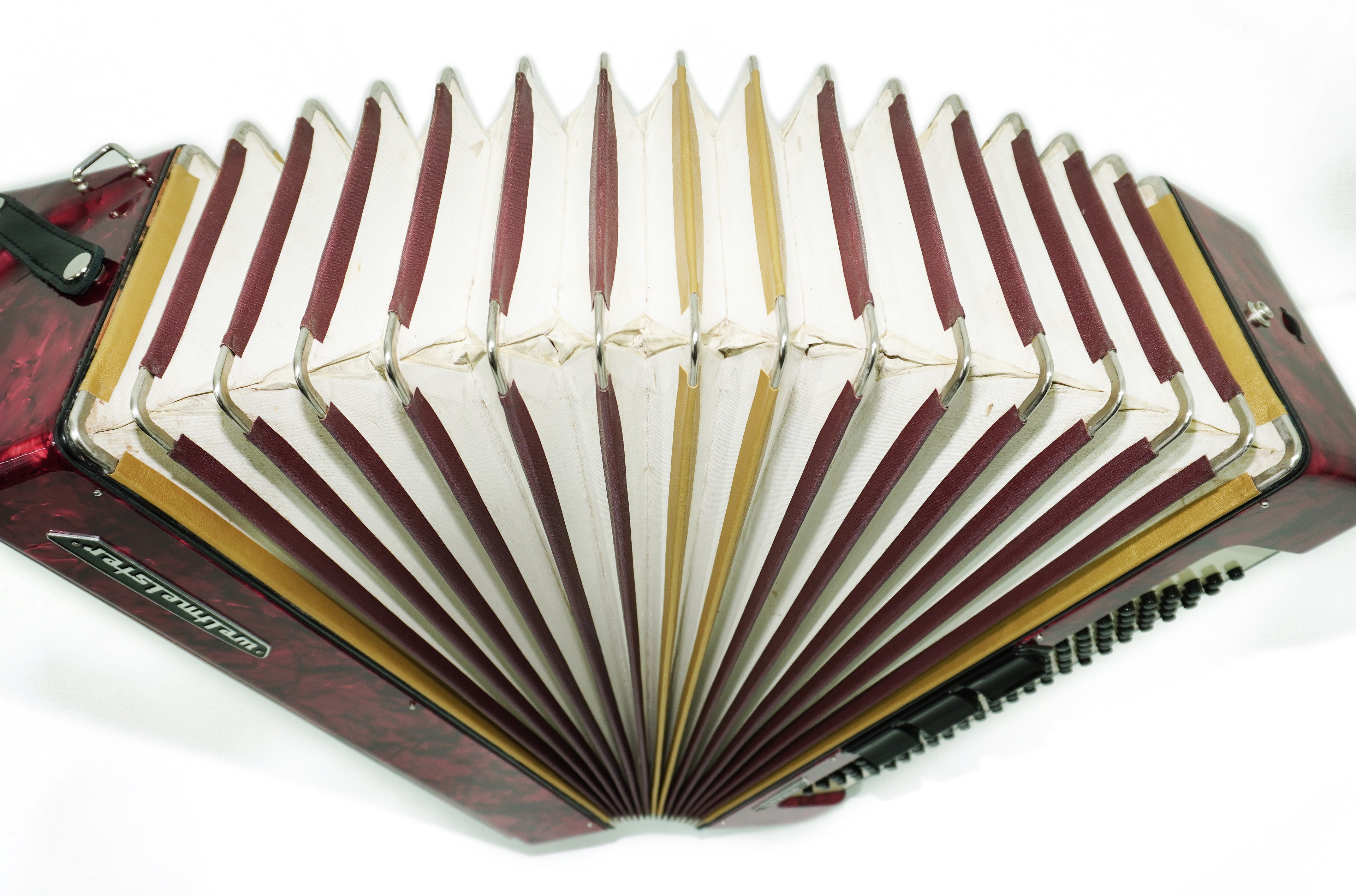 Vintage Weltmeister Stella Accordion 120 Bass, Old German Keyboard Piano Accordian, New Straps and Soft Bag for Gift, 2709