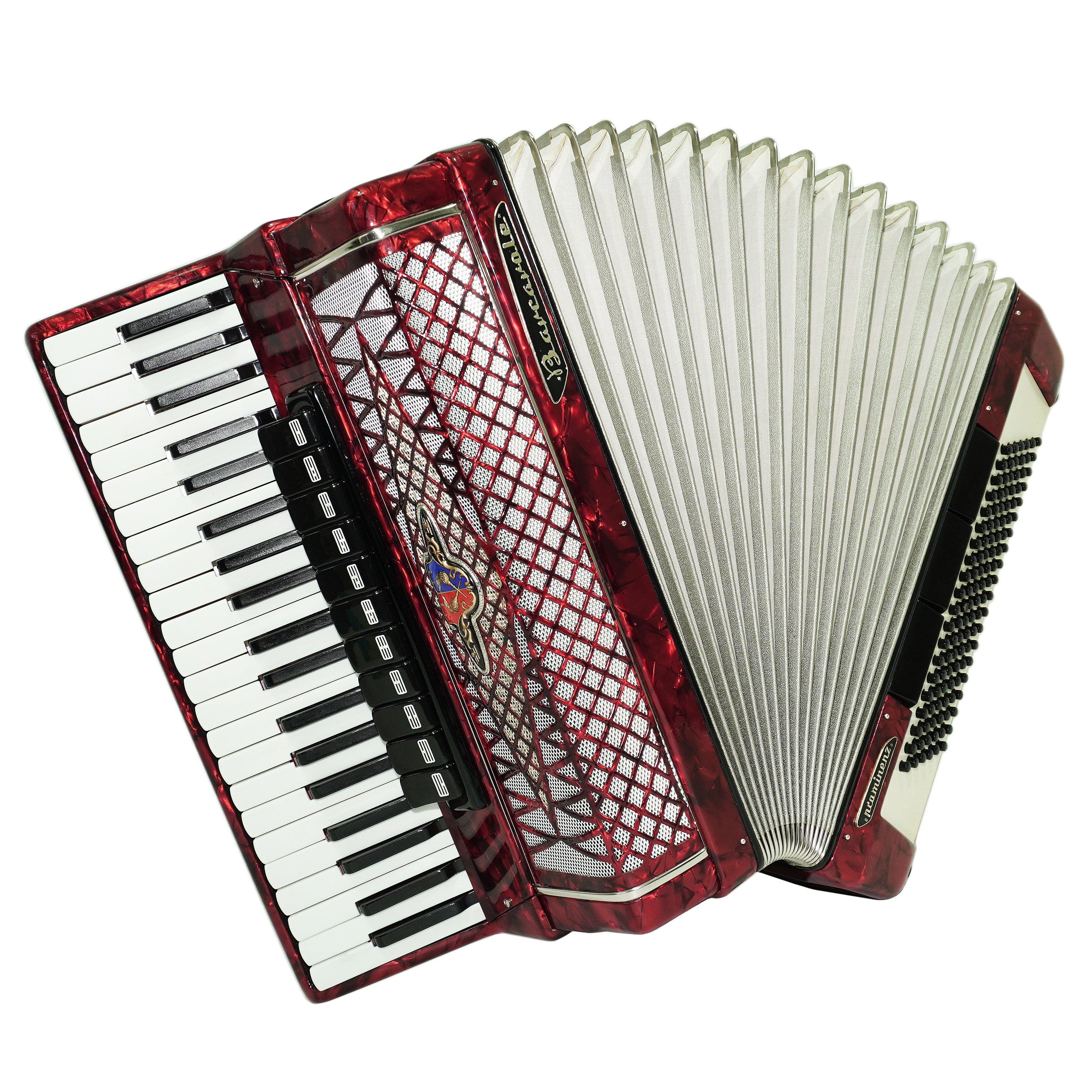 Professional Barcarole Prominenz Piano Accordion 120 Bass, made in Germany, Straps and Case, 2708