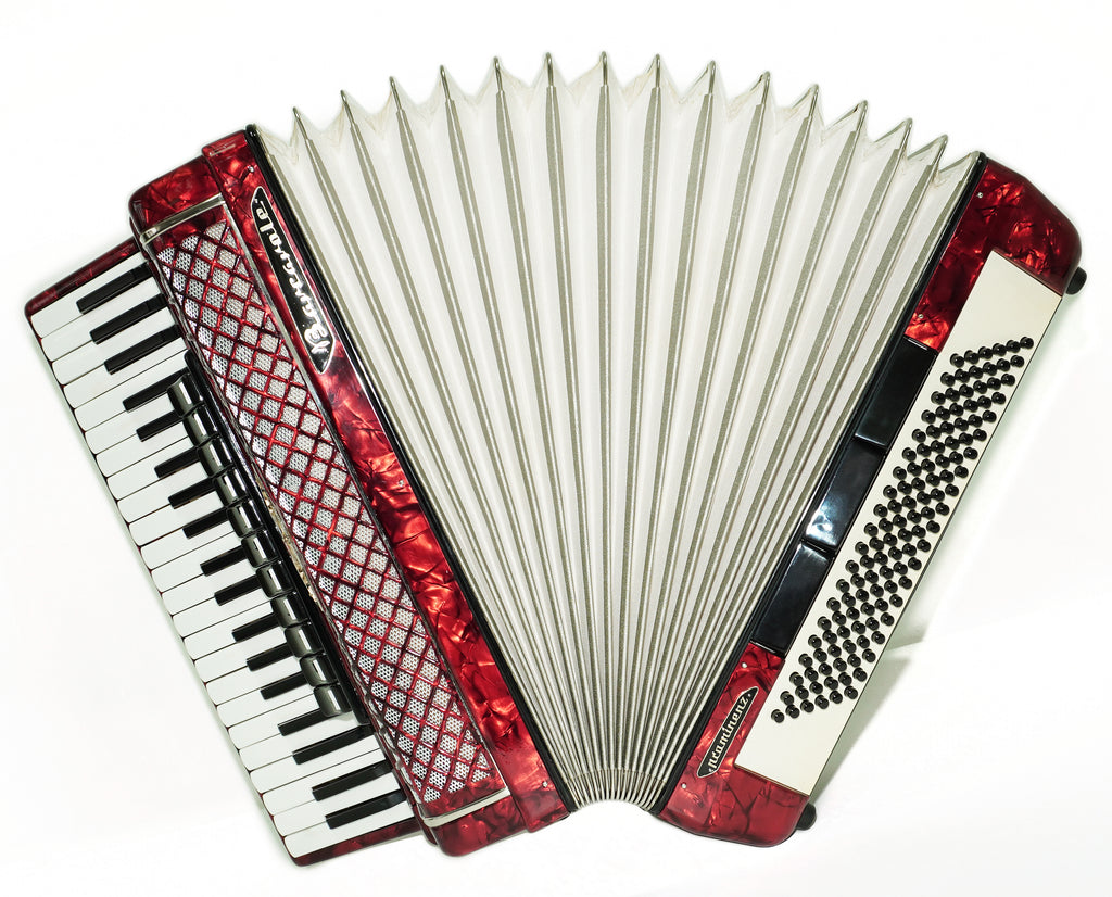Professional Barcarole Prominenz Piano Accordion 120 Bass, made in Germany, Straps and Case, 2708