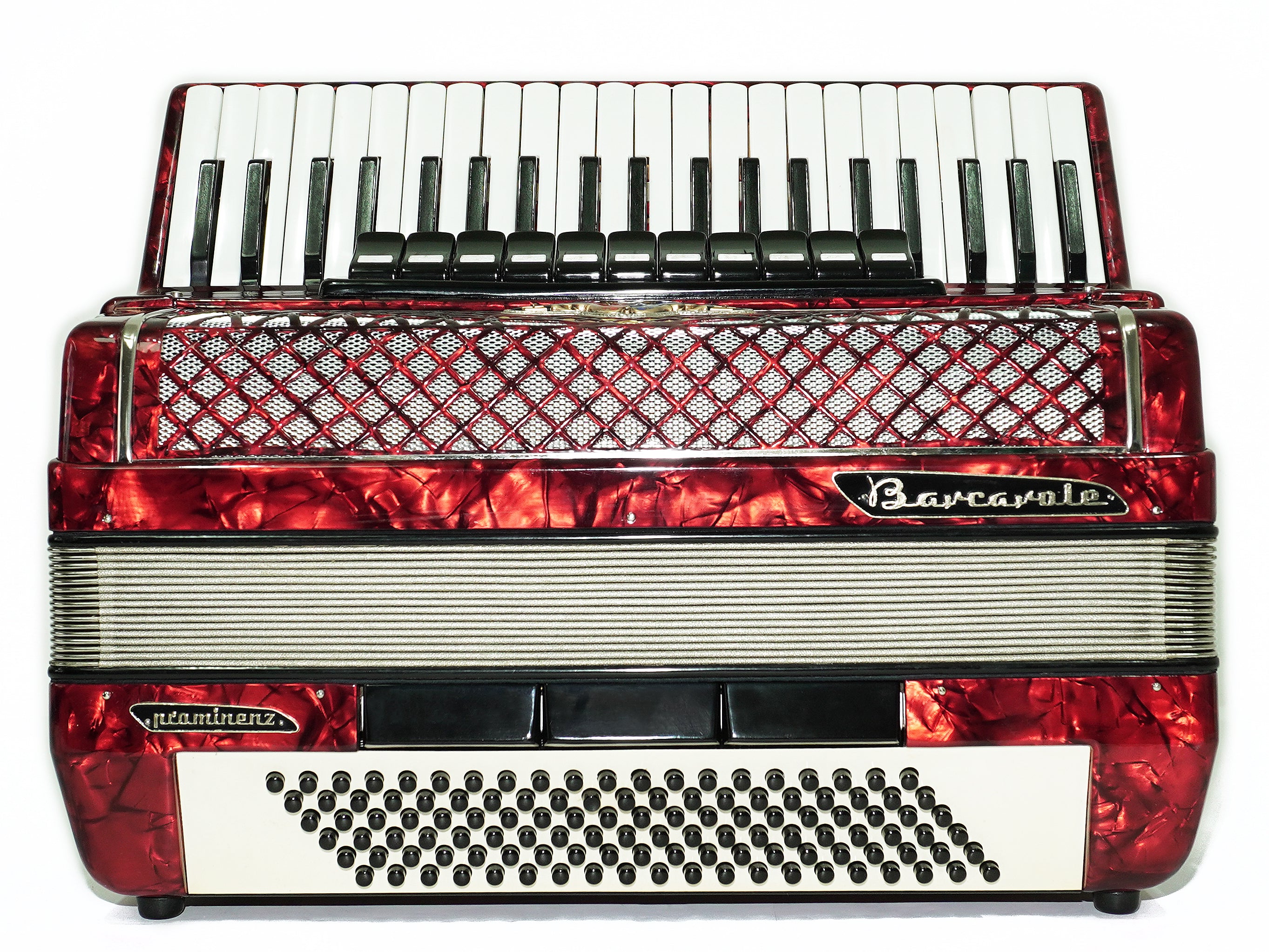 Professional Barcarole Prominenz Piano Accordion 120 Bass, made in Germany, Straps and Case, 2708