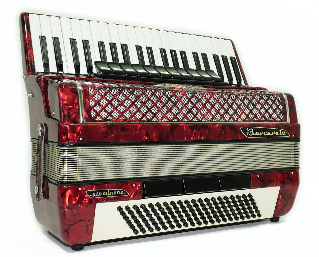 Professional Barcarole Prominenz Piano Accordion 120 Bass, made in Germany, Straps and Case, 2708