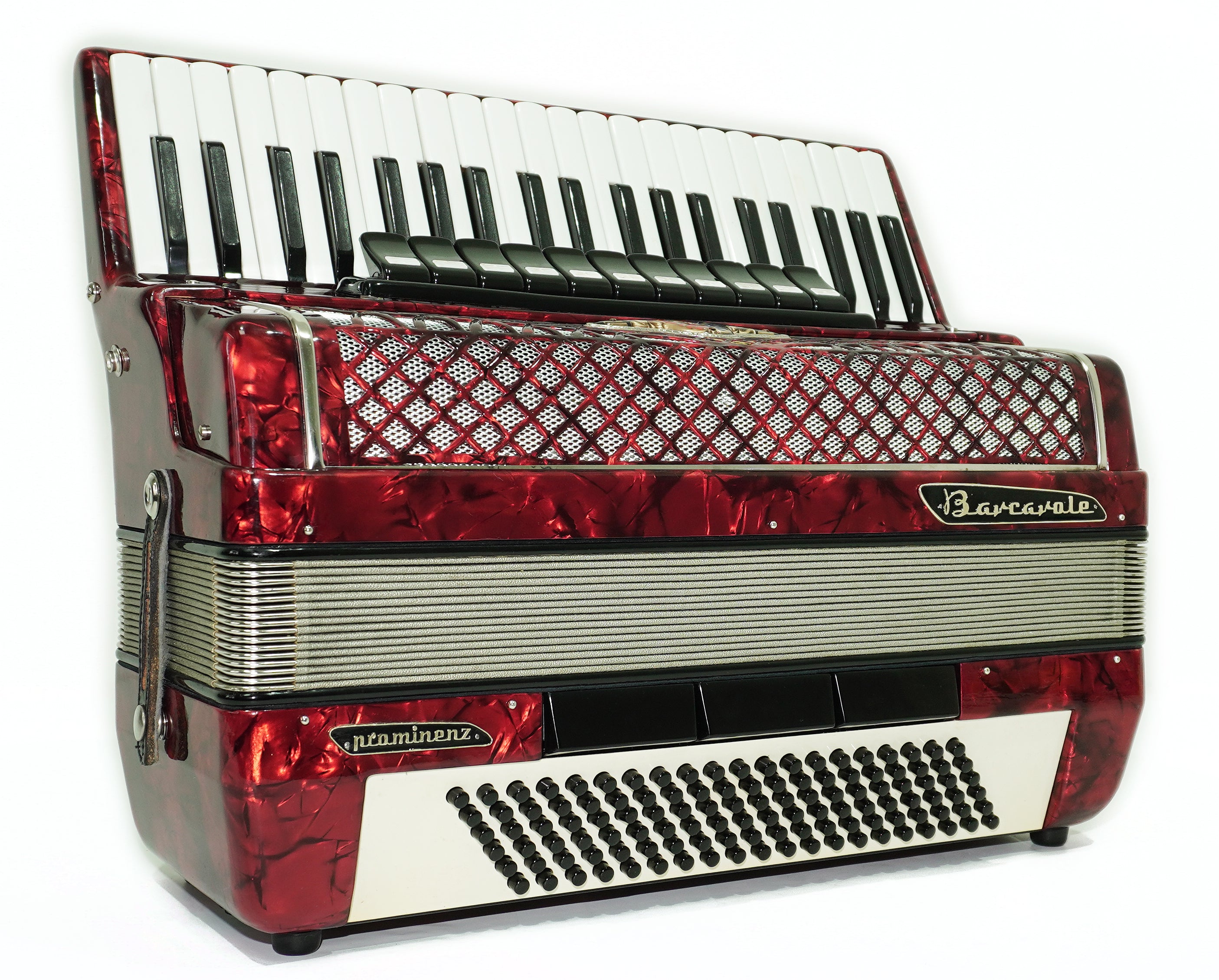 Professional Barcarole Prominenz Piano Accordion 120 Bass, made in Germany, Straps and Case, 2708