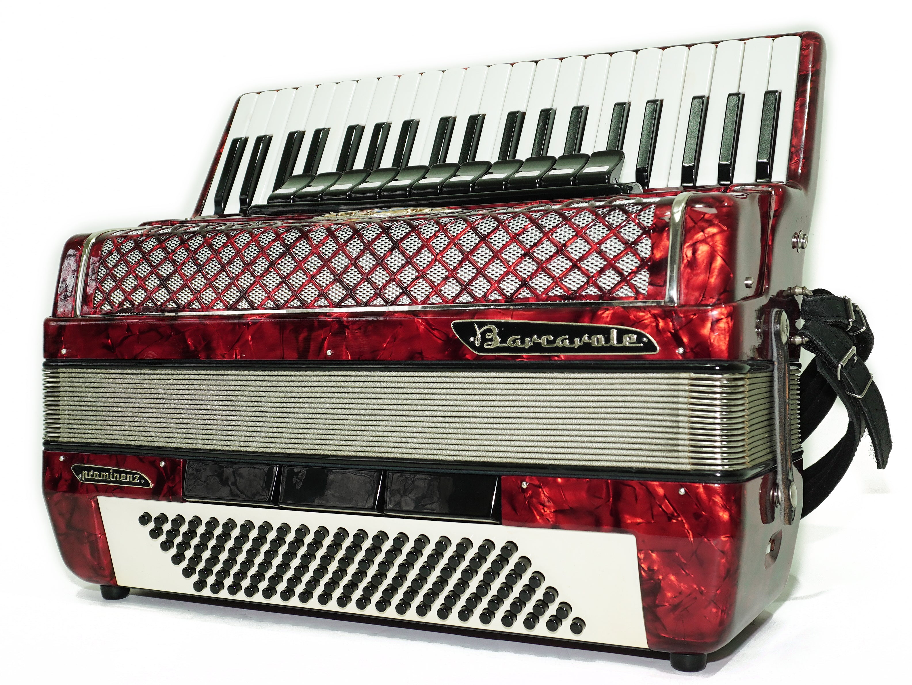 Professional Barcarole Prominenz Piano Accordion 120 Bass, made in Germany, Straps and Case, 2708