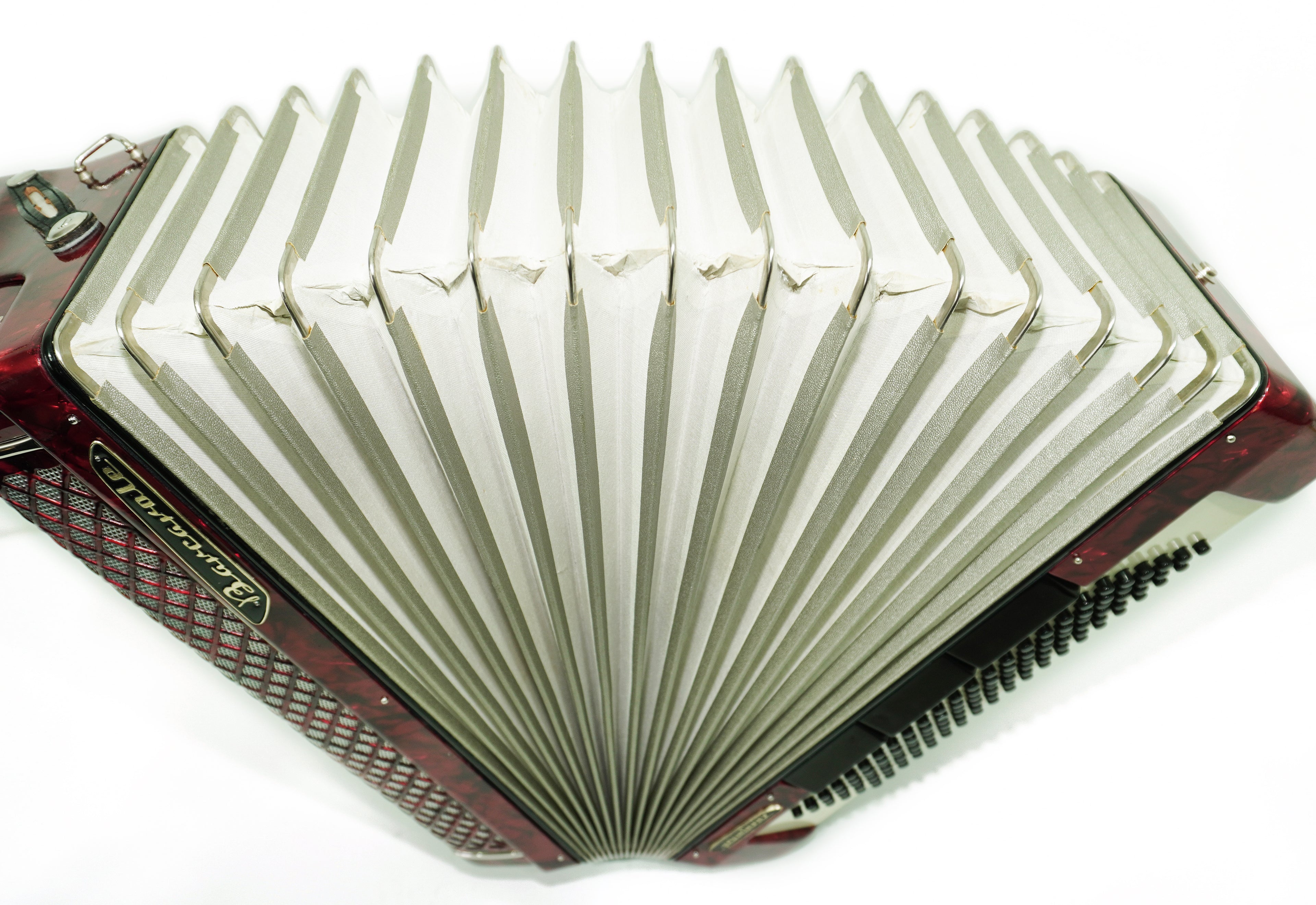 Professional Barcarole Prominenz Piano Accordion 120 Bass, made in Germany, Straps and Case, 2708
