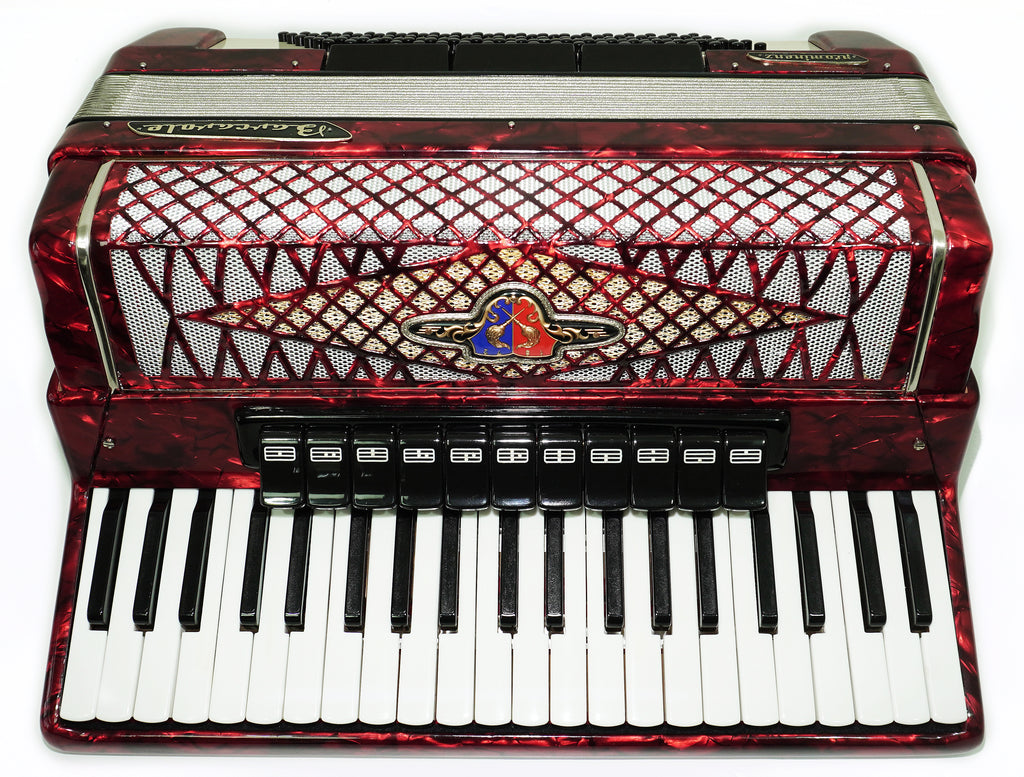 Professional Barcarole Prominenz Piano Accordion 120 Bass, made in Germany, Straps and Case, 2708