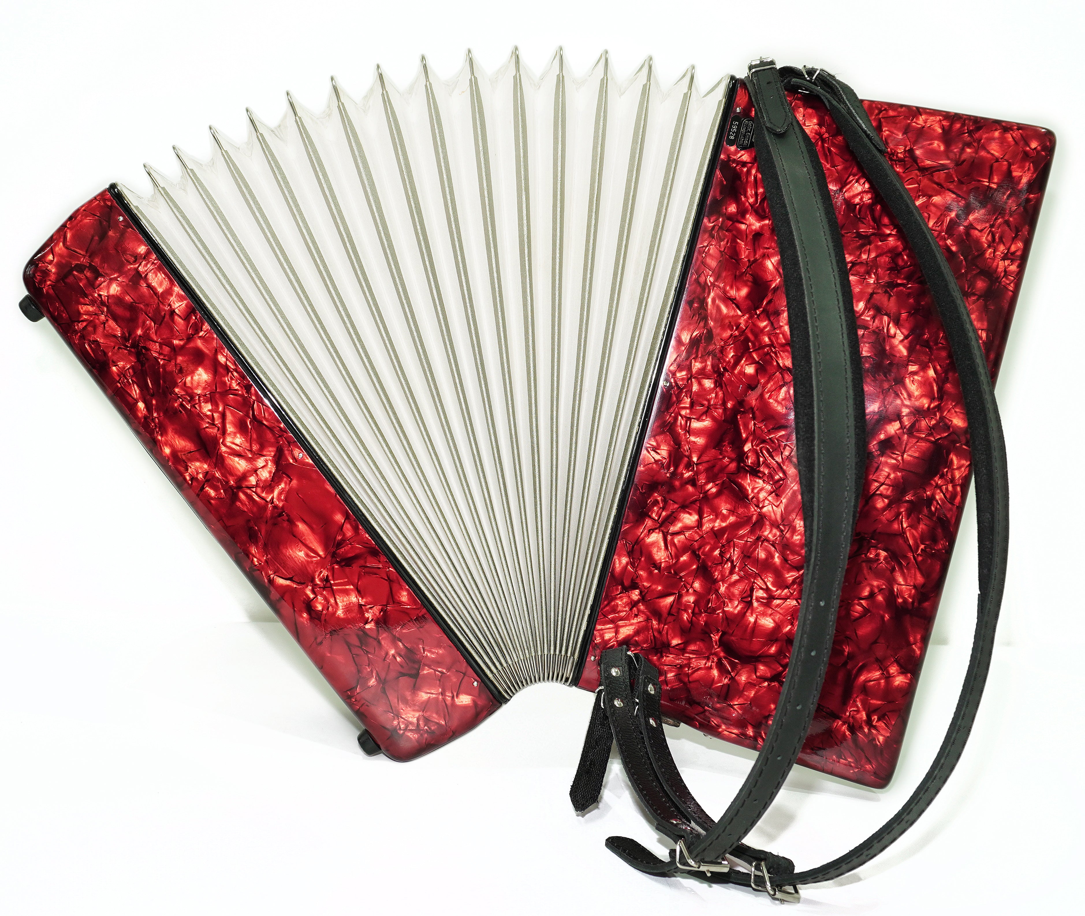 Professional Barcarole Prominenz Piano Accordion 120 Bass, made in Germany, Straps and Case, 2708