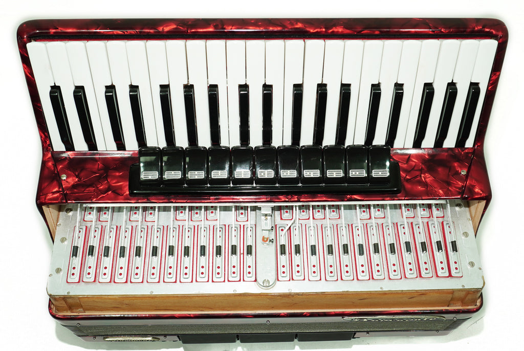 Professional Barcarole Prominenz Piano Accordion 120 Bass, made in Germany, Straps and Case, 2708