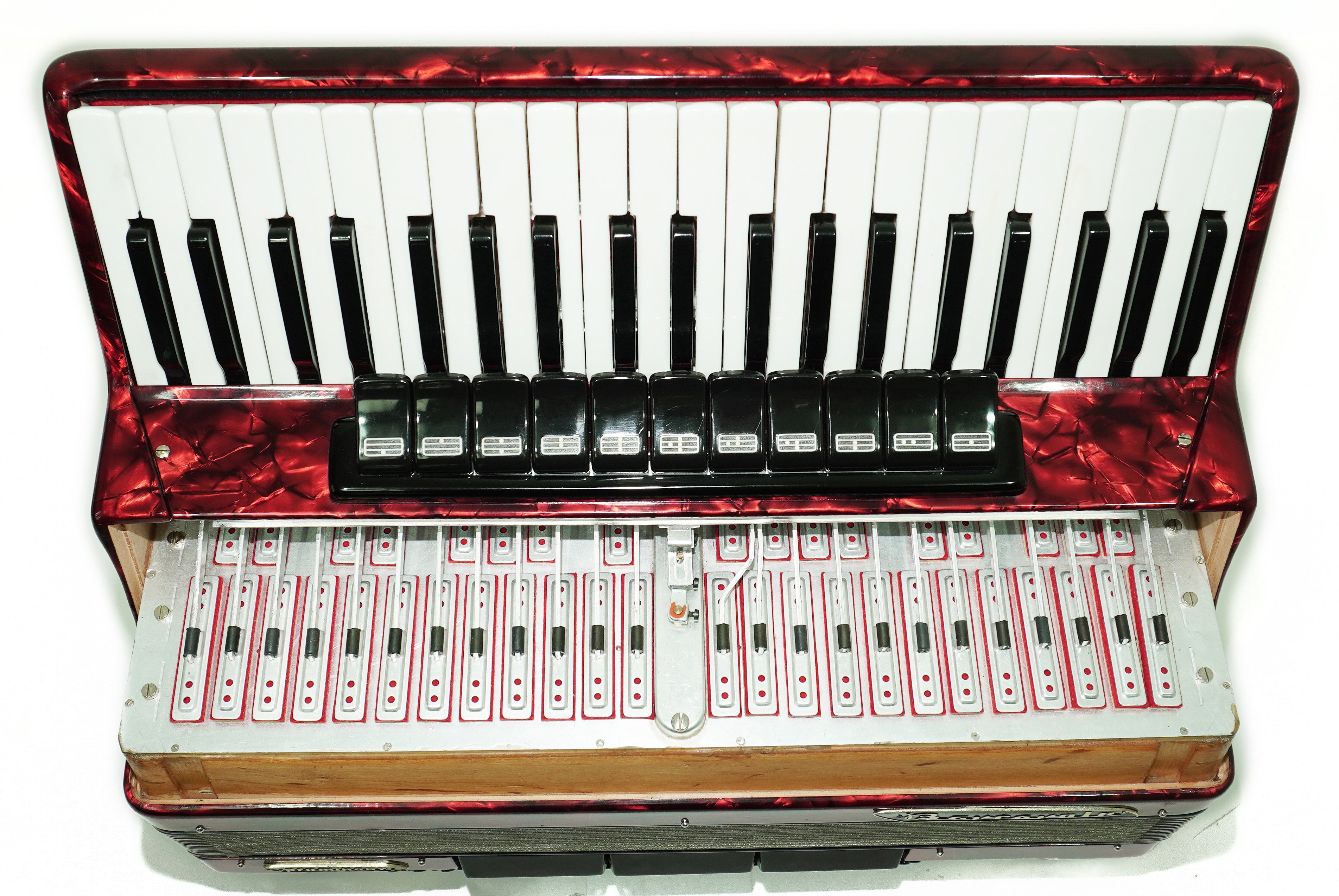 Professional Barcarole Prominenz Piano Accordion 120 Bass, made in Germany, Straps and Case, 2708
