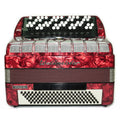 Weltmeister Grandina Button Accordion 120 Bass, made in Germany, 5 Row Bayan B Griff, Straps and Case, Vintage Professional Accordion, 2704