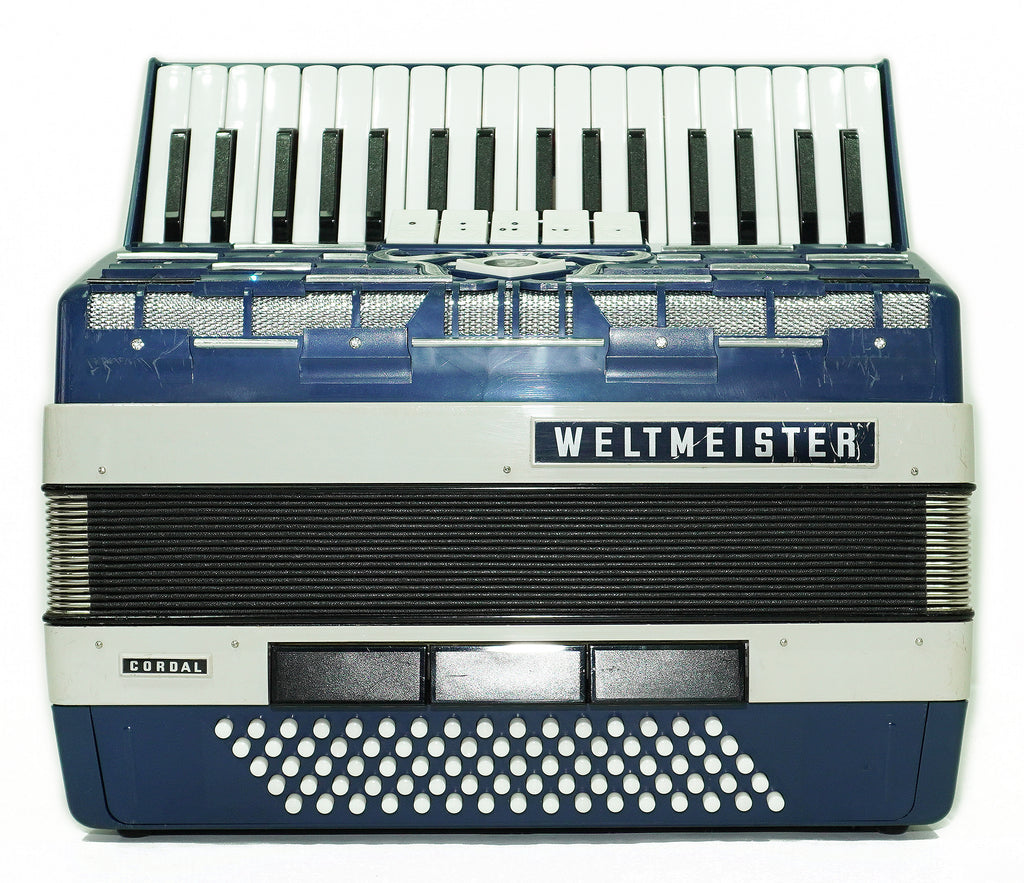 Weltmeister Cordal Accordion 80 Bass made in Germany, New Straps Soft Case for Gift, Vintage Keyboard Piano Accordian Musical Instrument, 2706
