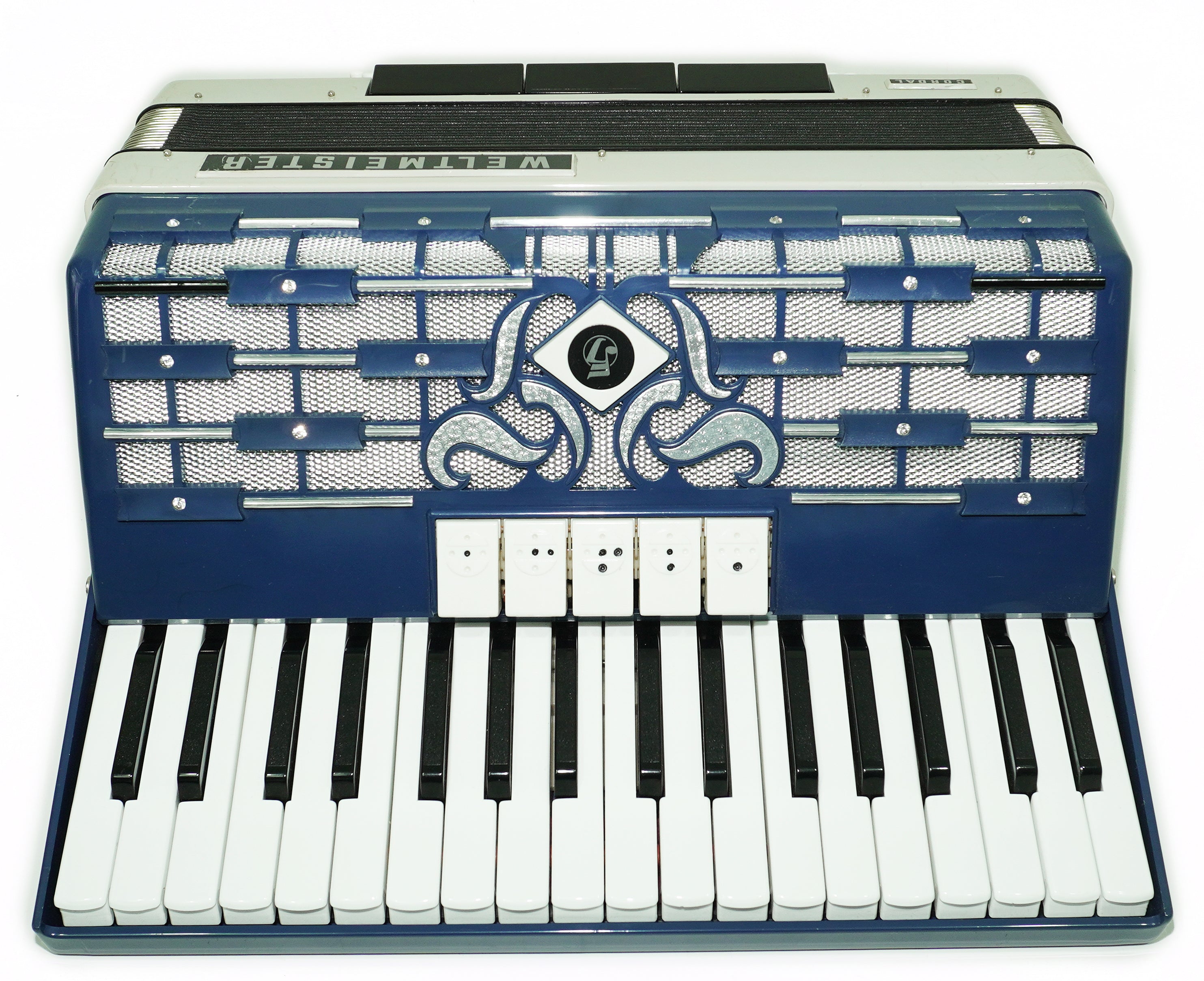 Weltmeister Cordal Accordion 80 Bass made in Germany, New Straps Soft Case for Gift, Vintage Keyboard Piano Accordian Musical Instrument, 2706