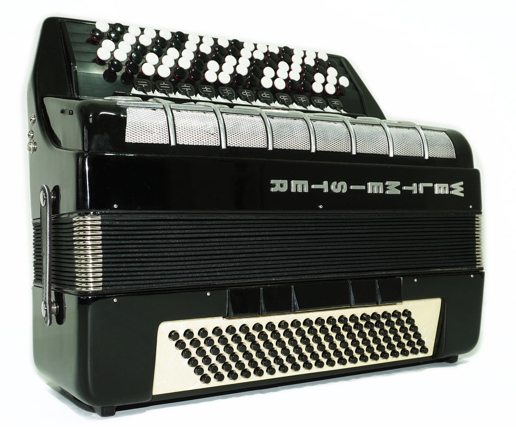 Vintage Weltmeister Grandina Button Accordion 120 Bass, made in Germany, 5 Row Bayan B Griff, Straps and Case, 2707