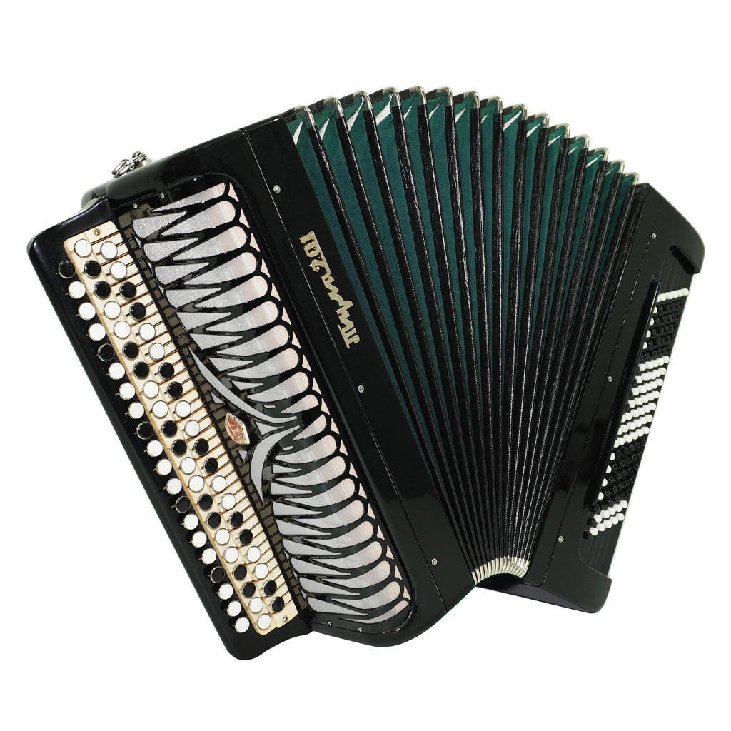 Converter Russian Bayan Free Bass Stradella Tula 201 Button Accordion with New Straps, Great Concert Accordian Tulskiy Knopfakkordeon, 2710