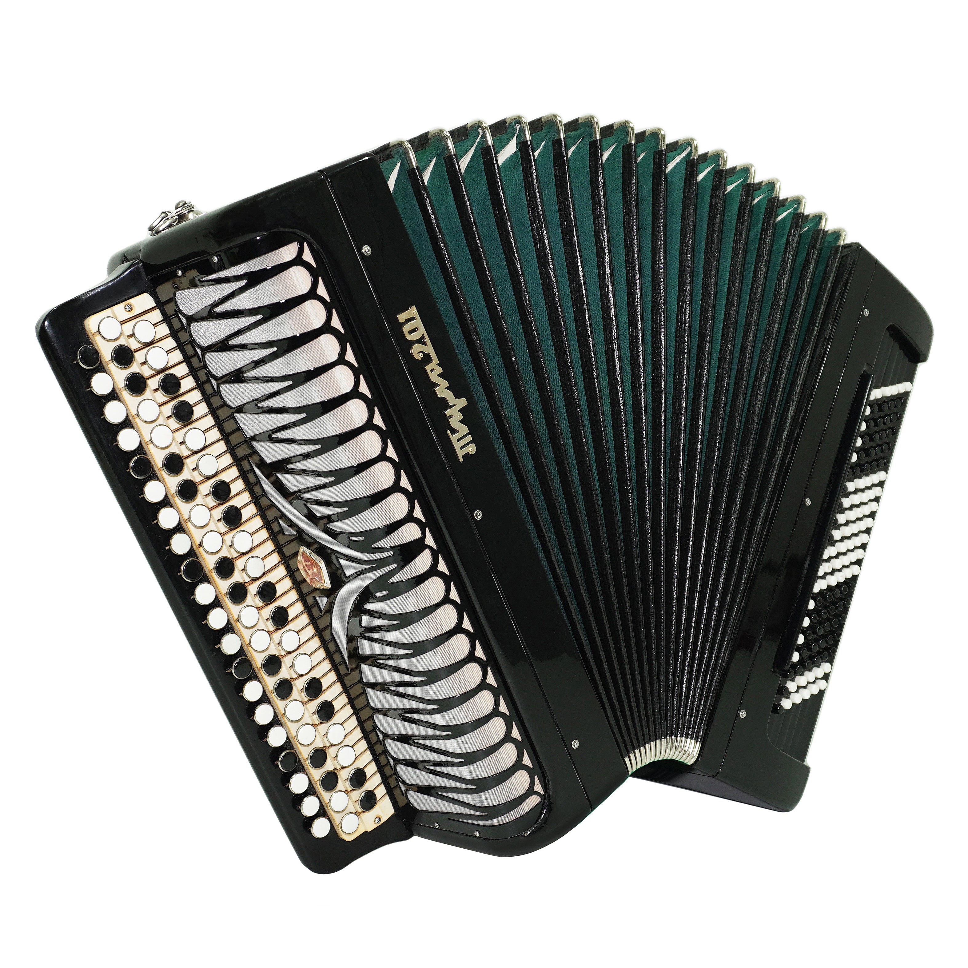 Converter Russian Bayan Free Bass Stradella Tula 201 Button Accordion with New Straps, Great Concert Accordian Tulskiy Knopfakkordeon, 2710