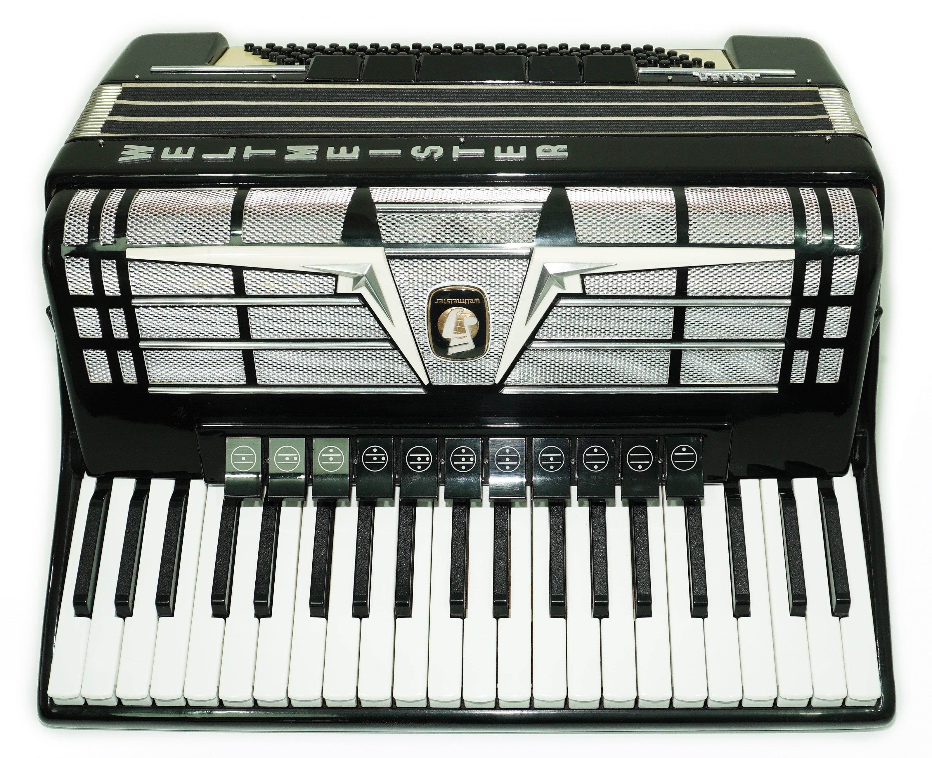 Weltmeister Amigo Accordion 120 Bass, German Full Size Keyboard Piano Accordian, New Straps and Soft Bag, 2713
