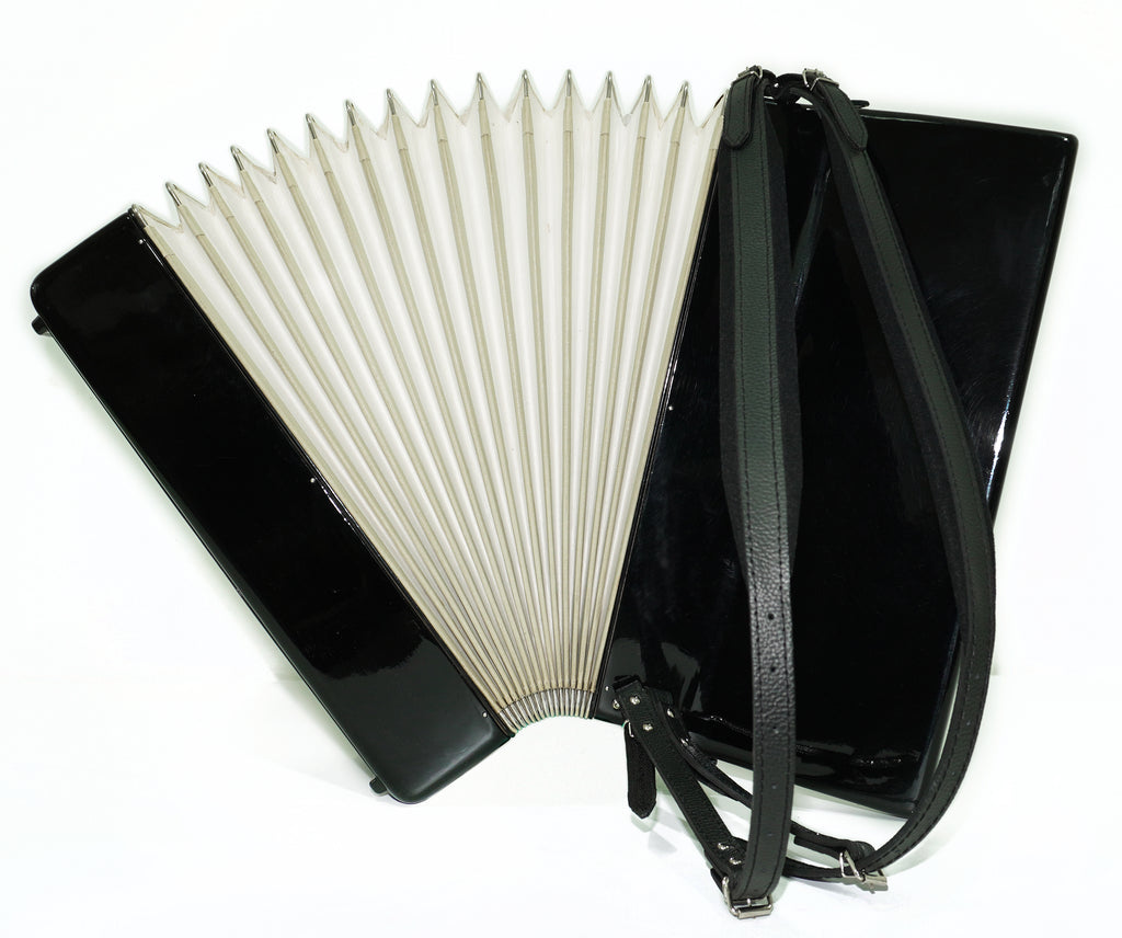 Weltmeister Amigo Accordion 120 Bass, German Full Size Keyboard Piano Accordian, New Straps and Soft Bag, 2713