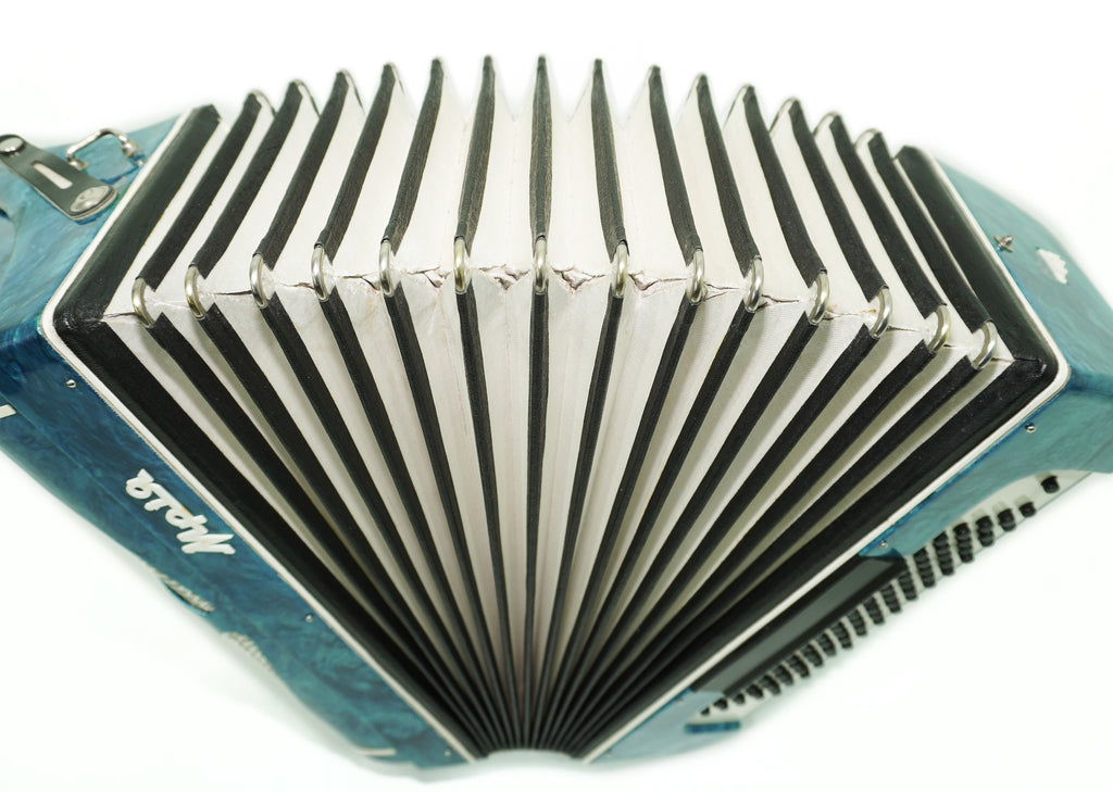 Mriya Piano Accordion 80 Bass Buttons, Ukraine Vintage Keyboard Accordian Musical Instrument, New Straps and Soft Case for Gift, 2727