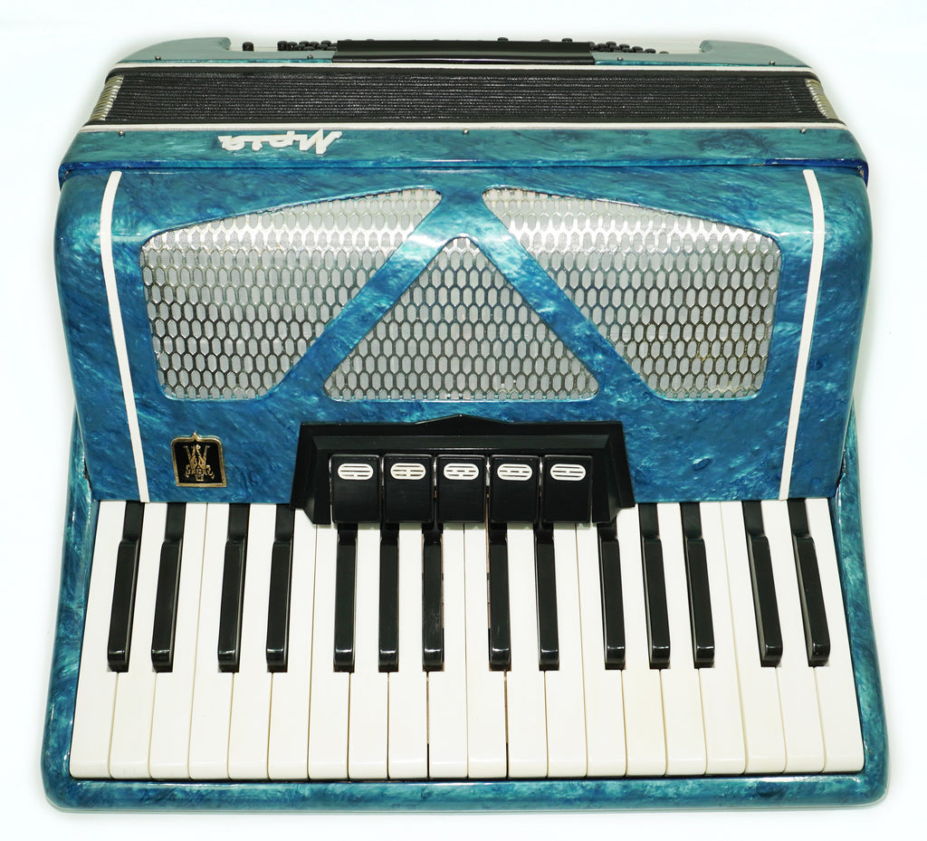 Mriya Piano Accordion 80 Bass Buttons, Ukraine Vintage Keyboard Accordian Musical Instrument, New Straps and Soft Case for Gift, 2727