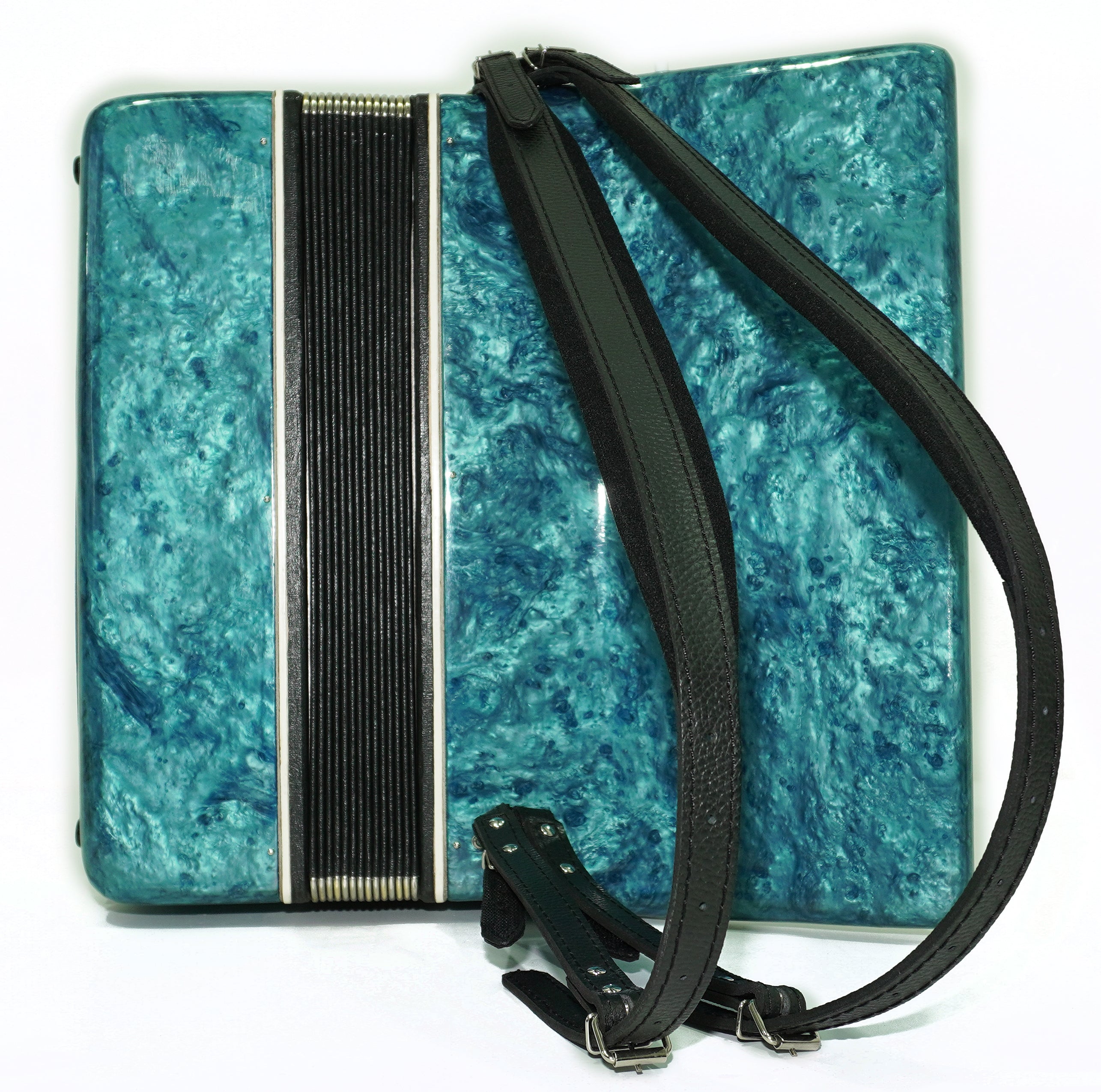 Mriya Piano Accordion 80 Bass Buttons, Ukraine Vintage Keyboard Accordian Musical Instrument, New Straps and Soft Case for Gift, 2727
