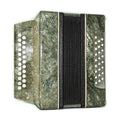 Folk Bayan Garmon Ukraine Marichka, Vintage Button Accordion Harmonica, 23x25 Squeezebox, Old Garmoshka in Tune, 2731