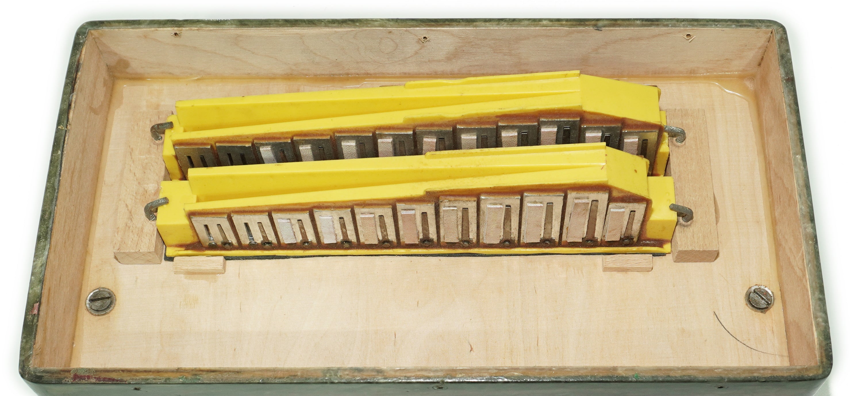 Folk Bayan Garmon Ukraine Marichka, Vintage Button Accordion Harmonica, 23x25 Squeezebox, Old Garmoshka in Tune, 2731