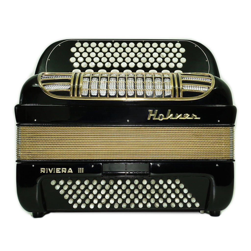 Hohner Riviera III 5 Row Lightweight Button Accordion 96 Bass made in Germany, C Griff, New Straps, Original Accordeone de Botones, 2714