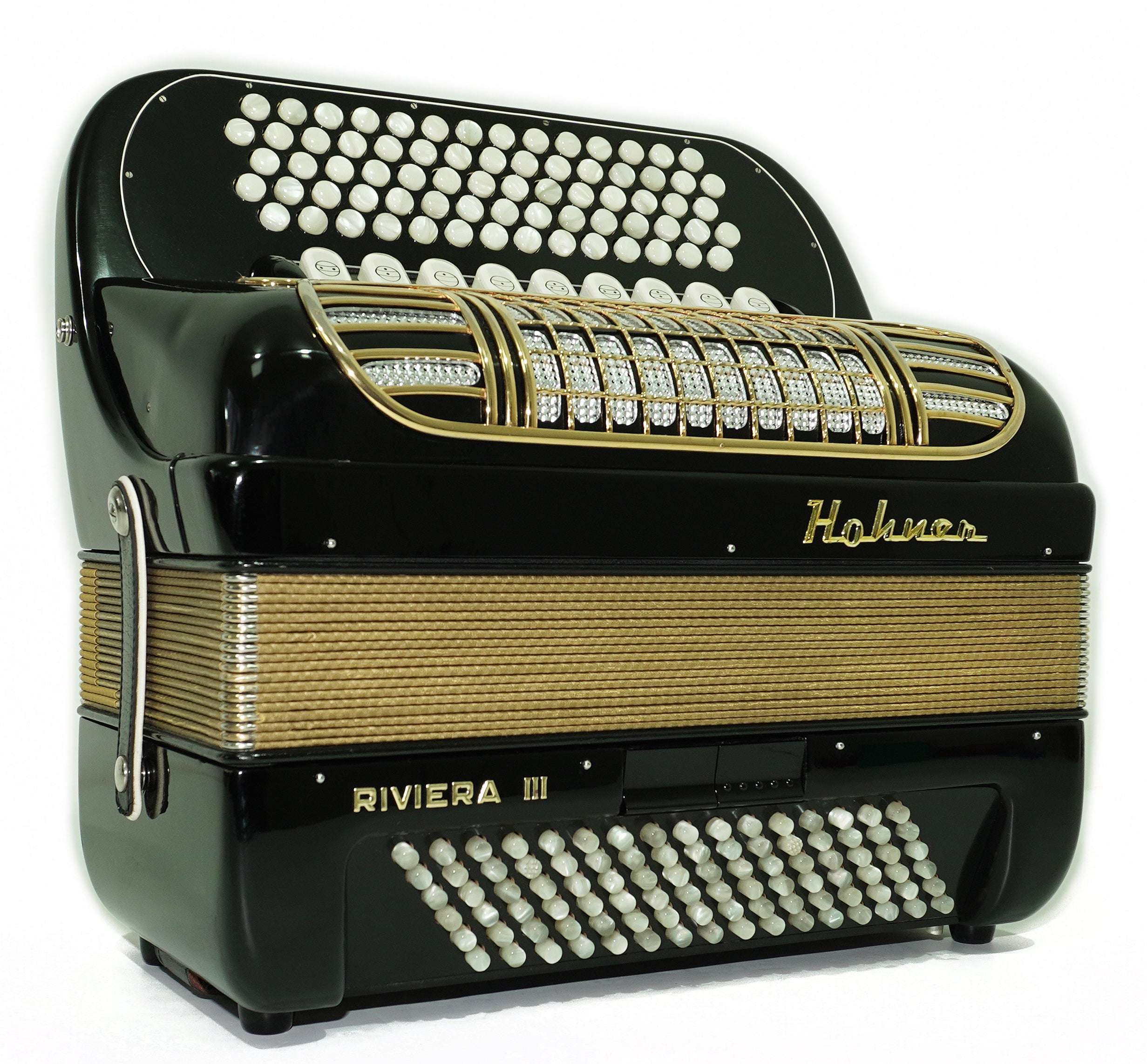 Hohner Riviera III 5 Row Lightweight Button Accordion 96 Bass made in Germany, C Griff, New Straps, Original Accordeone de Botones, 2714