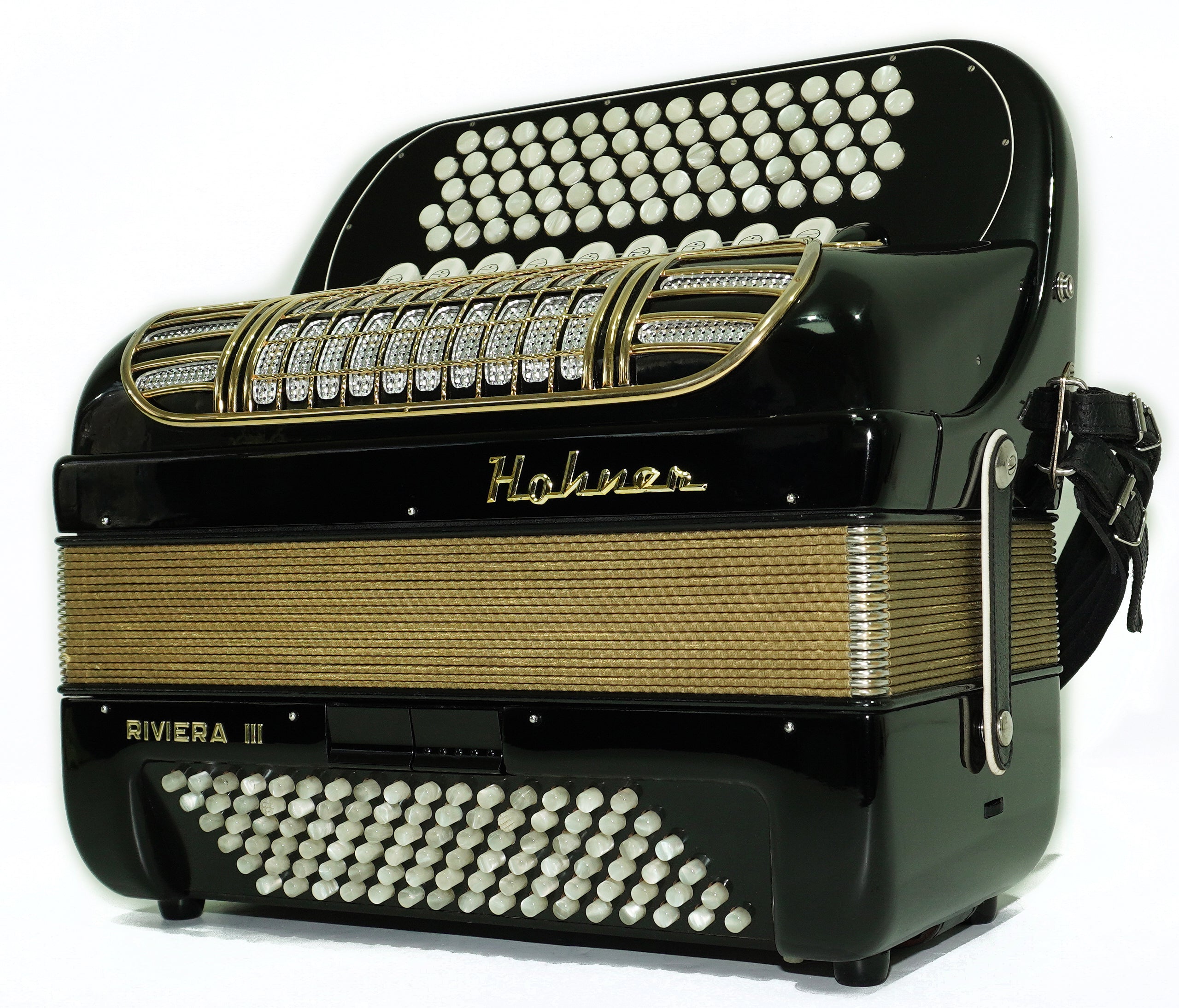 Hohner Riviera III 5 Row Lightweight Button Accordion 96 Bass made in Germany, C Griff, New Straps, Original Accordeone de Botones, 2714