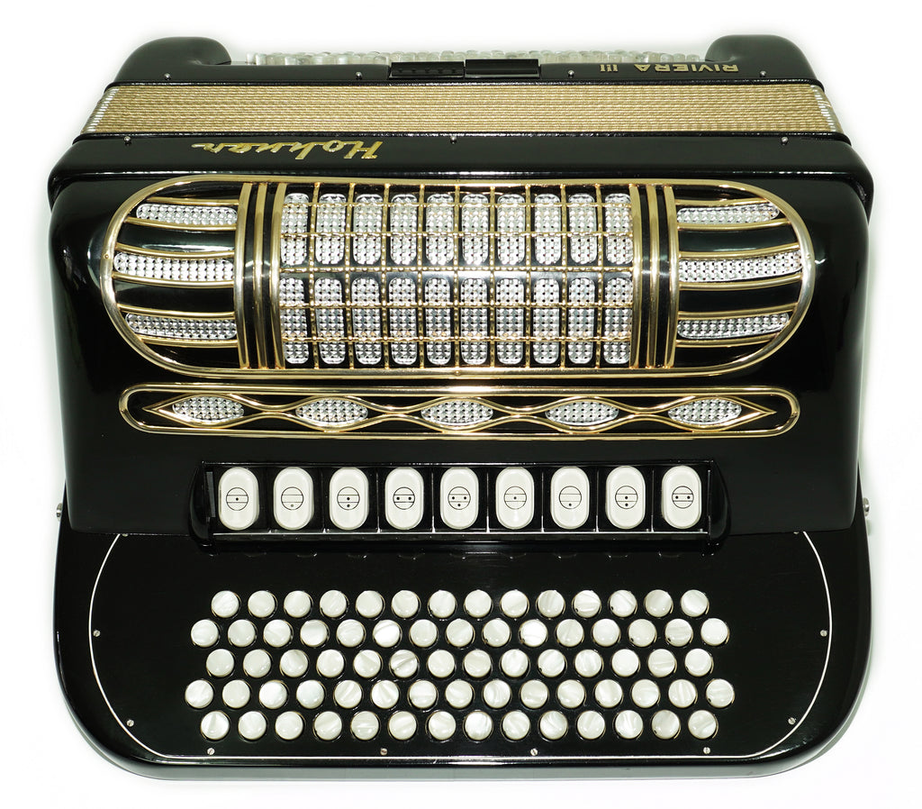 Hohner Riviera III 5 Row Lightweight Button Accordion 96 Bass made in Germany, C Griff, New Straps, Original Accordeone de Botones, 2714
