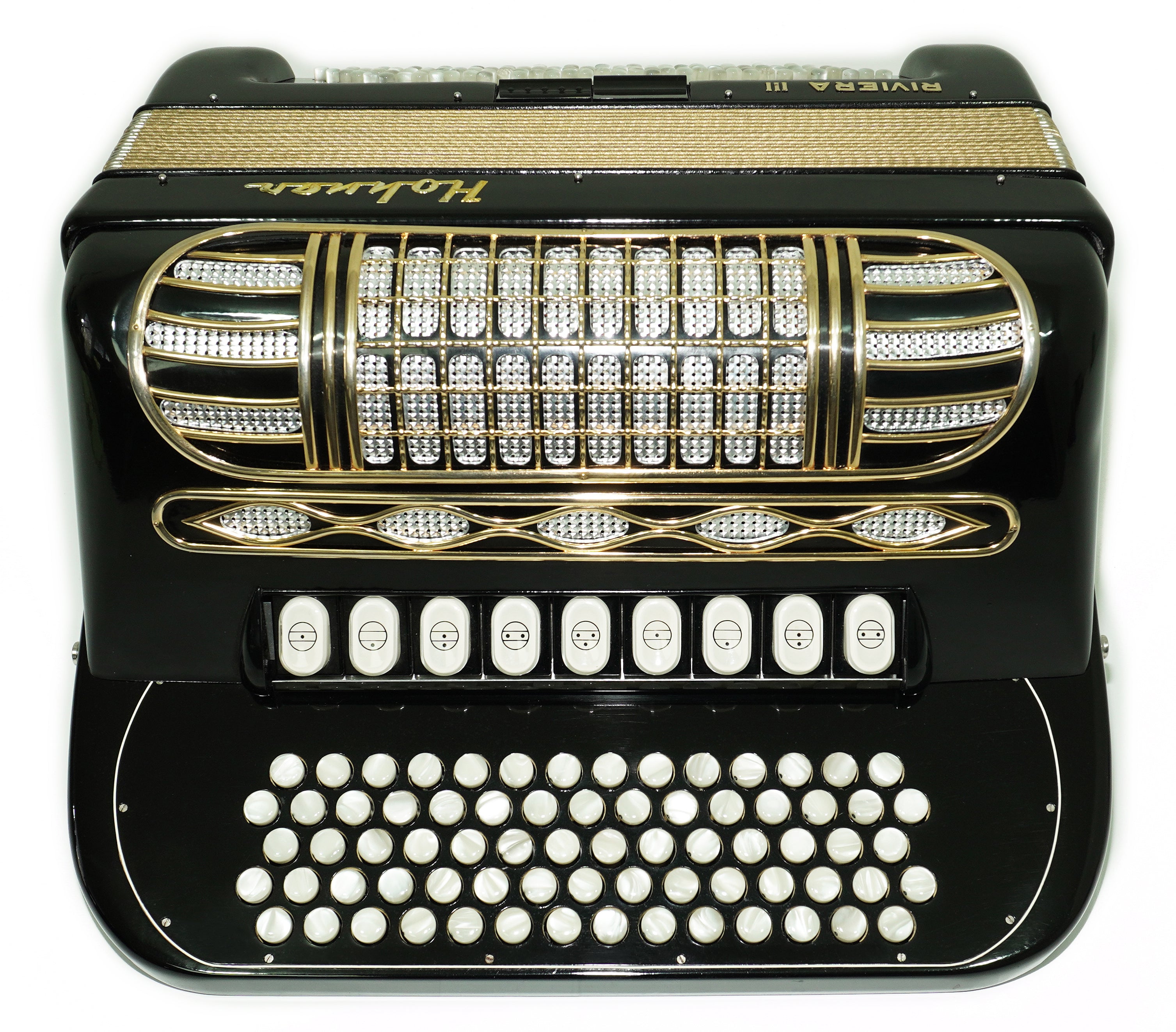 Hohner Riviera III 5 Row Lightweight Button Accordion 96 Bass made in Germany, C Griff, New Straps, Original Accordeone de Botones, 2714