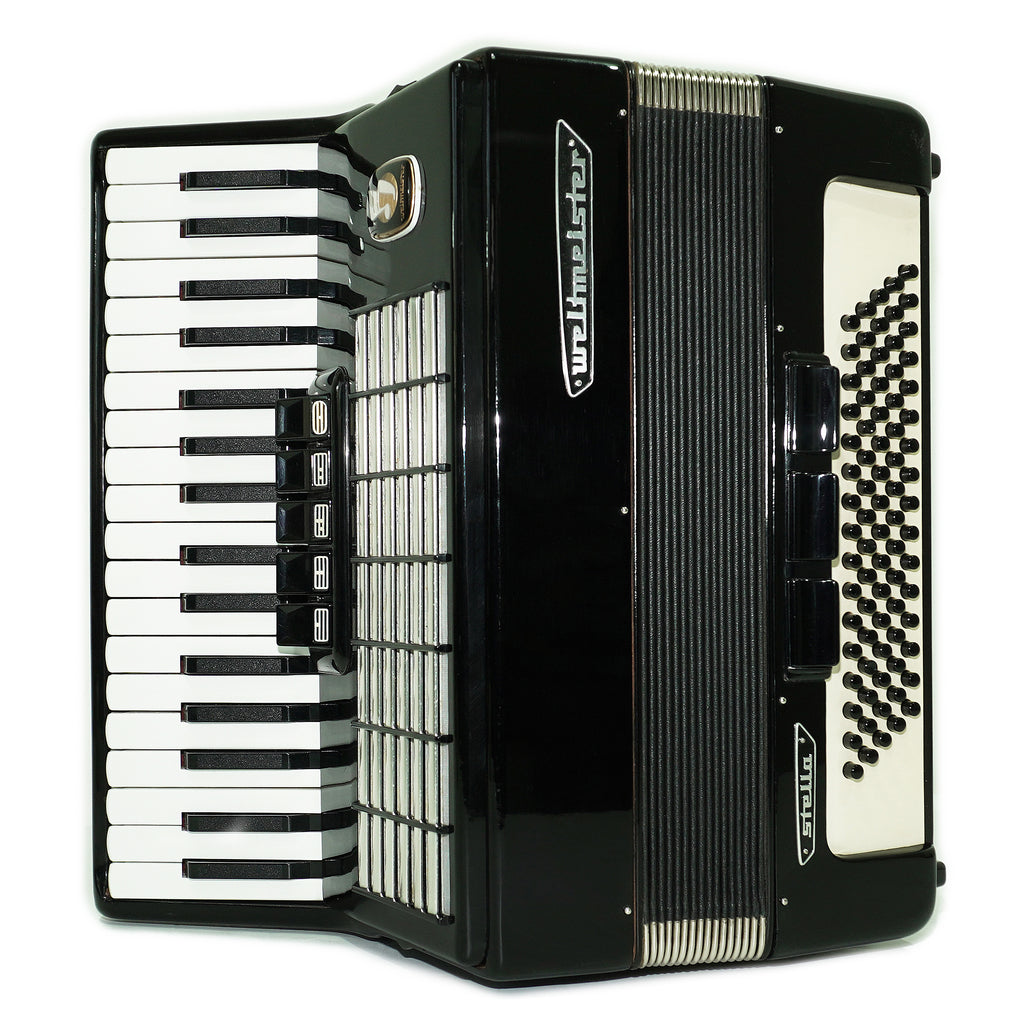 Weltmeister Stella Accordion 80 Bass made in Germany, New Straps Soft Case for Gift, Keyboard Piano Accordian Musical Instrument, 2711