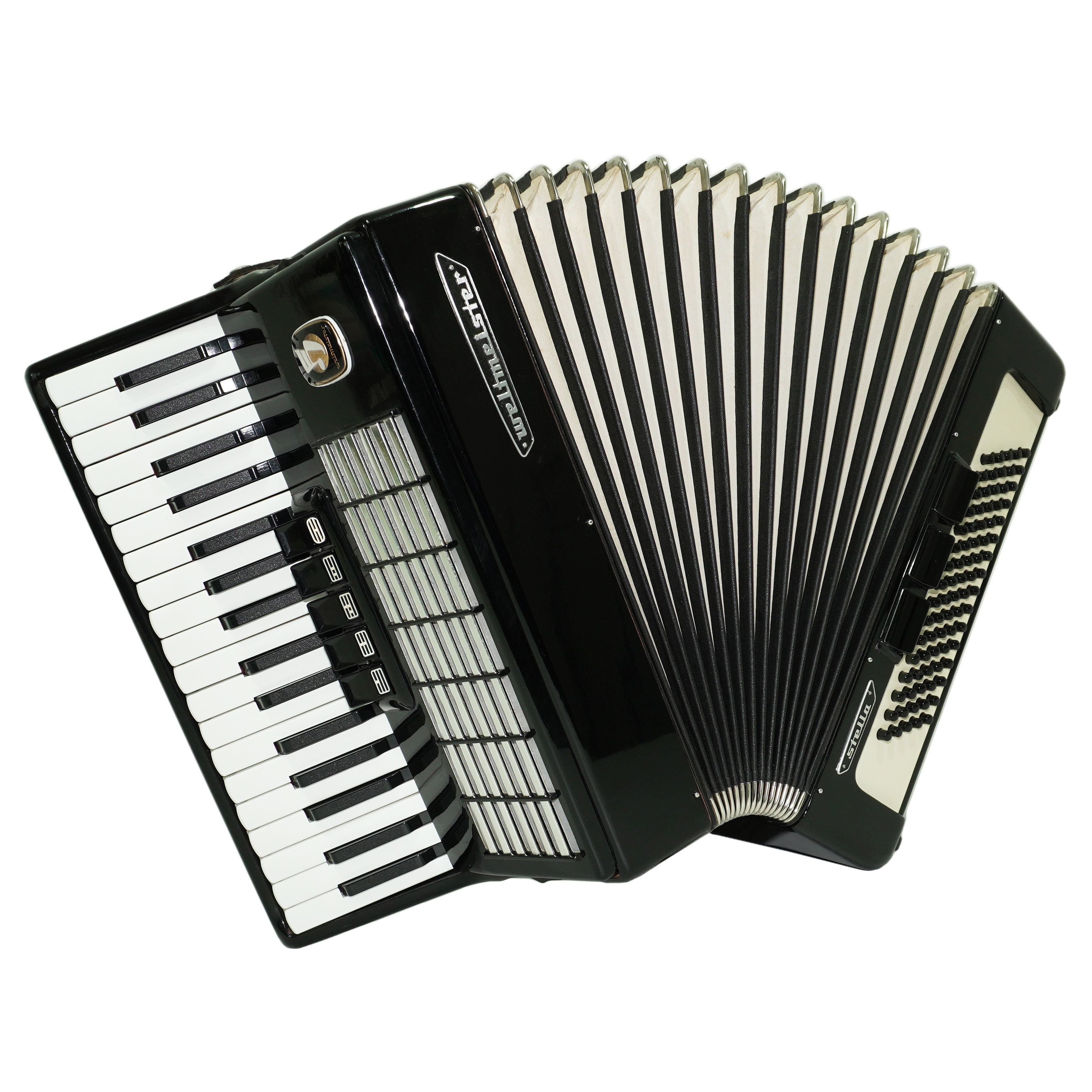 Weltmeister Stella Accordion 80 Bass made in Germany, New Straps Soft Case for Gift, Keyboard Piano Accordian Musical Instrument, 2711