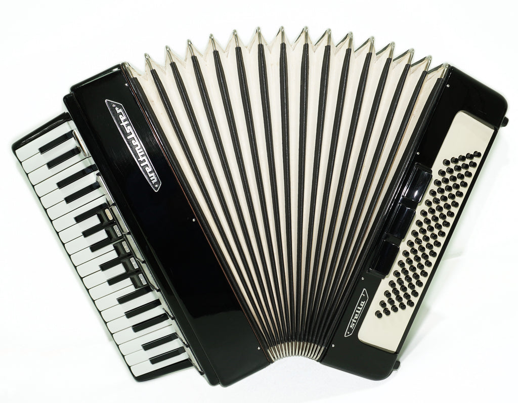 Weltmeister Stella Accordion 80 Bass made in Germany, New Straps Soft Case for Gift, Keyboard Piano Accordian Musical Instrument, 2711