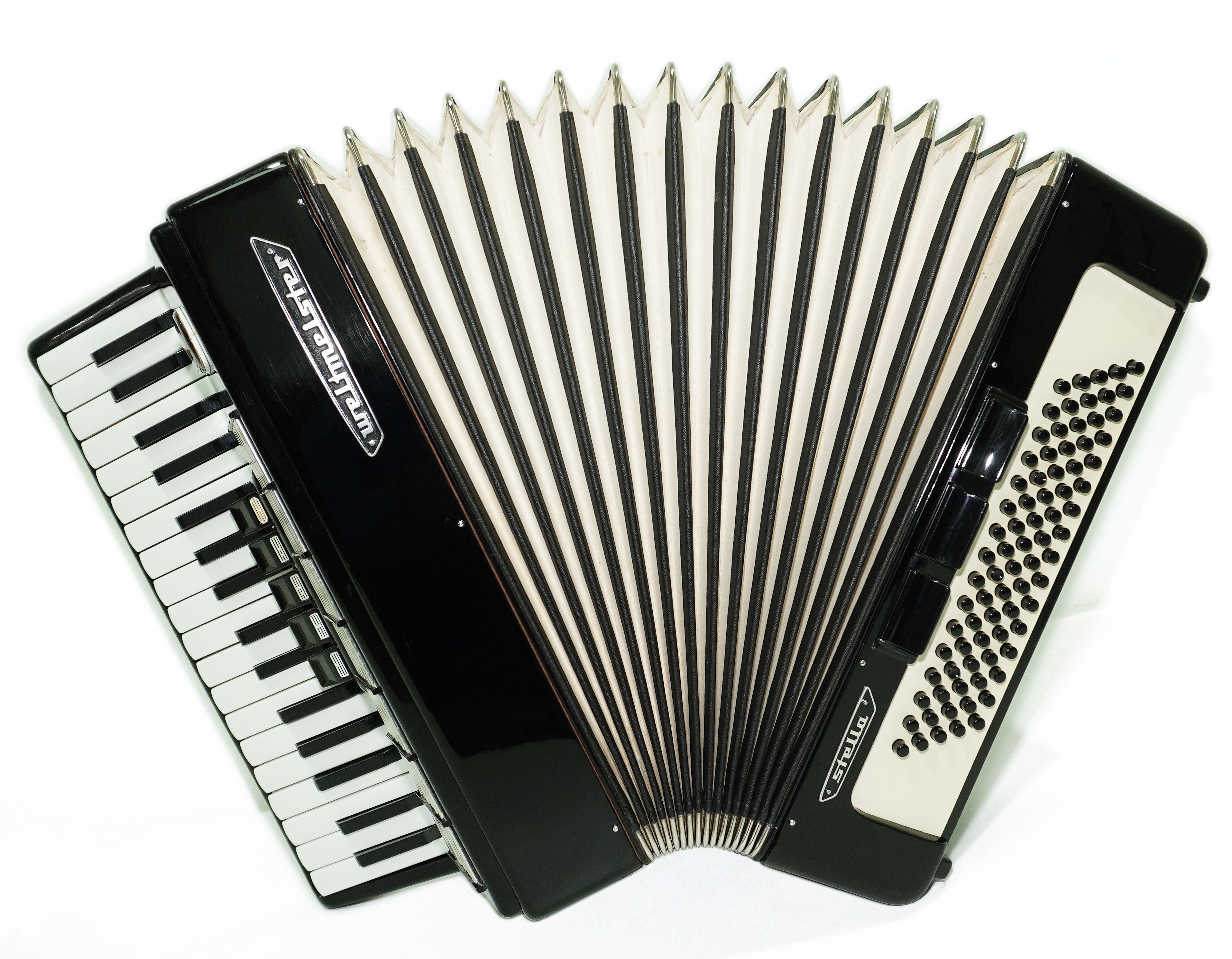 Weltmeister Stella Accordion 80 Bass made in Germany, New Straps Soft Case for Gift, Keyboard Piano Accordian Musical Instrument, 2711