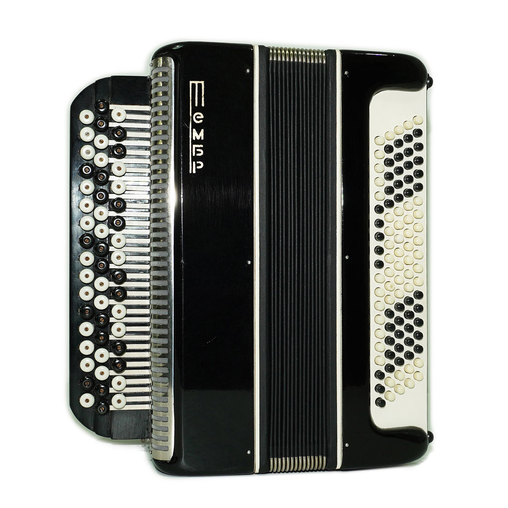 Bayan Tembr Ukraine Button Accordion 100 Bass, New Straps and Case, Concertina Stradella B System, Harmonica in Tune, 2721